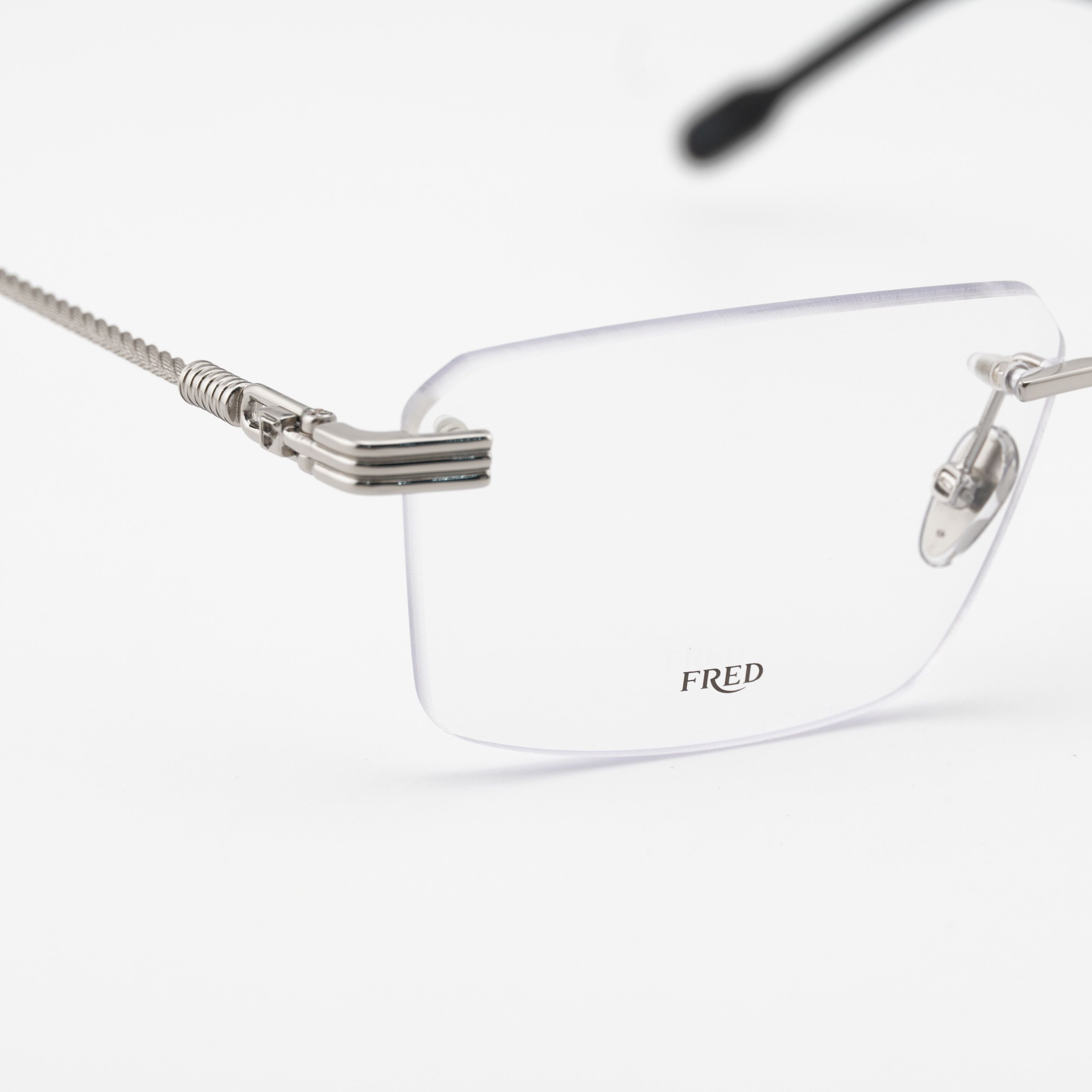 FRED Fred FG50032F 016 Rimless Eyeglasses Palladium 58mm Rectangl Size ONE SIZE - 7 Thumbnail