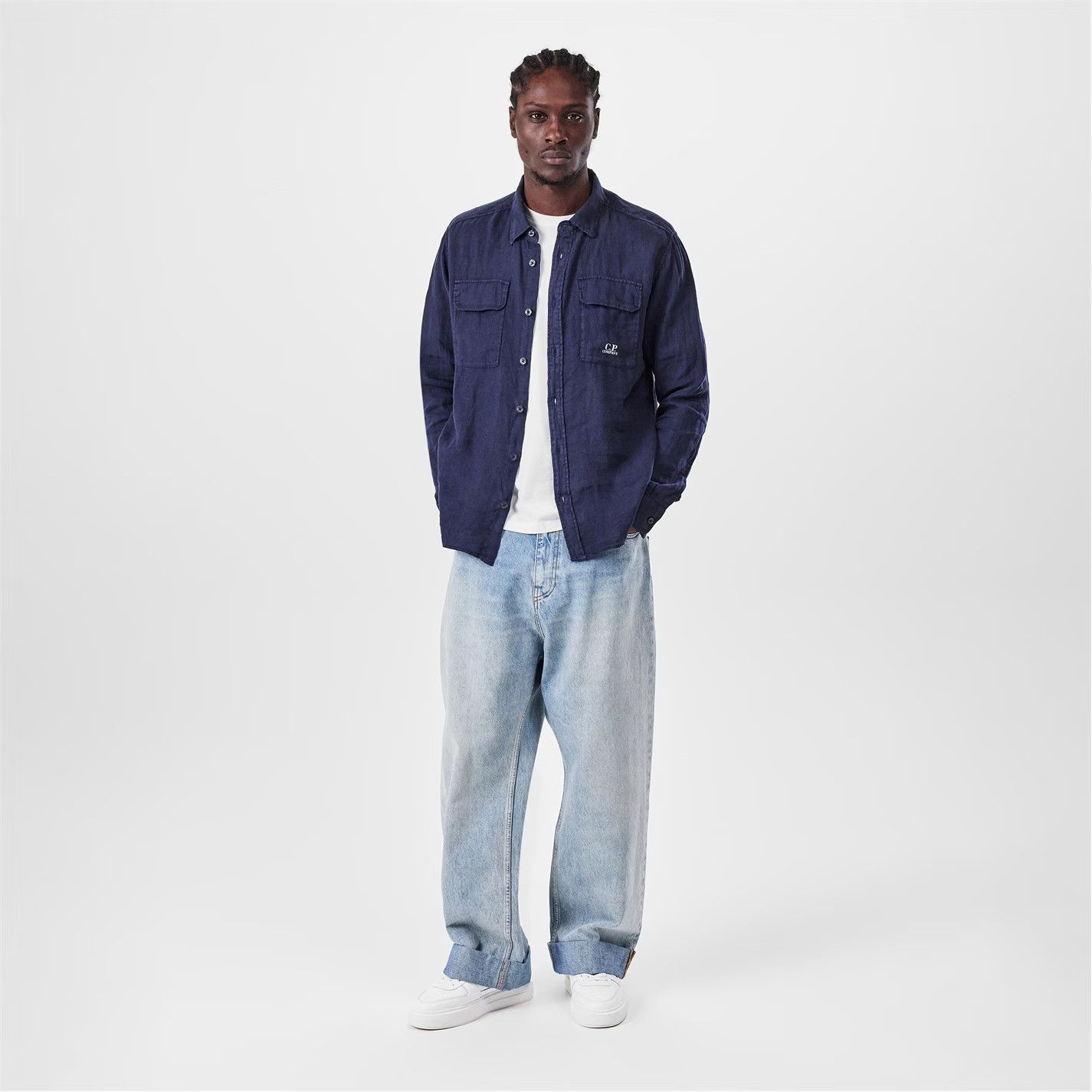 C.P. Company o1g2r1mq0426 Long Sleeve Shirt in Blue Size US S / EU 44-46 / 1 - 5 Thumbnail