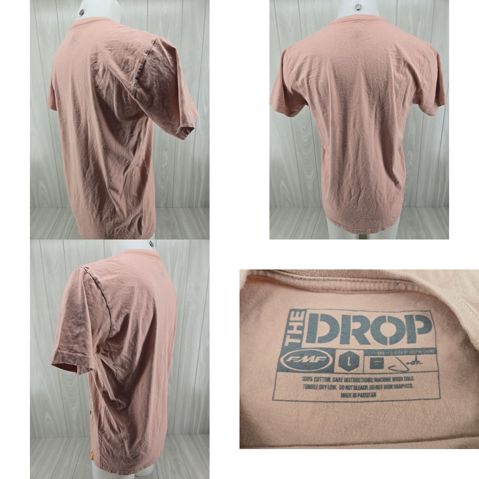 Vintage FMF Racing The Drop Salmon T Shirt Size L Mens Short Sleeve Regular Navy? Salmon Size US L / EU 52-54 / 3 - 8 Thumbnail
