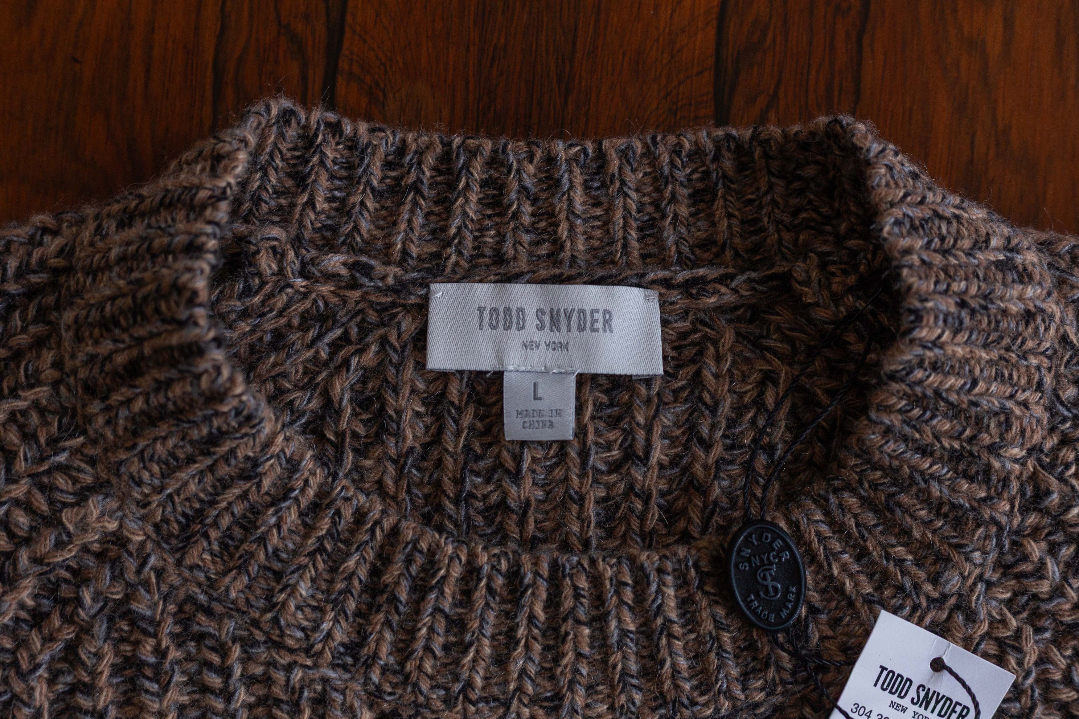 Todd Snyder NWT Todd Snyder Mouline Cashmere Crewneck | Dark Wheat Size US L / EU 52-54 / 3 - 4 Thumbnail
