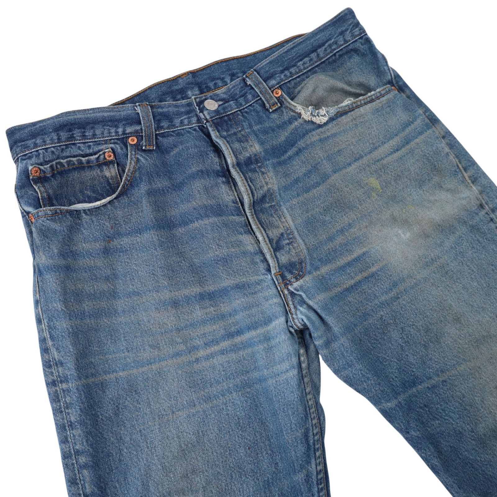 Levi's × Vintage Vintage Distressed Levis 501xx USA Made Denim Jeans Size US 38 / EU 54 - 3 Thumbnail