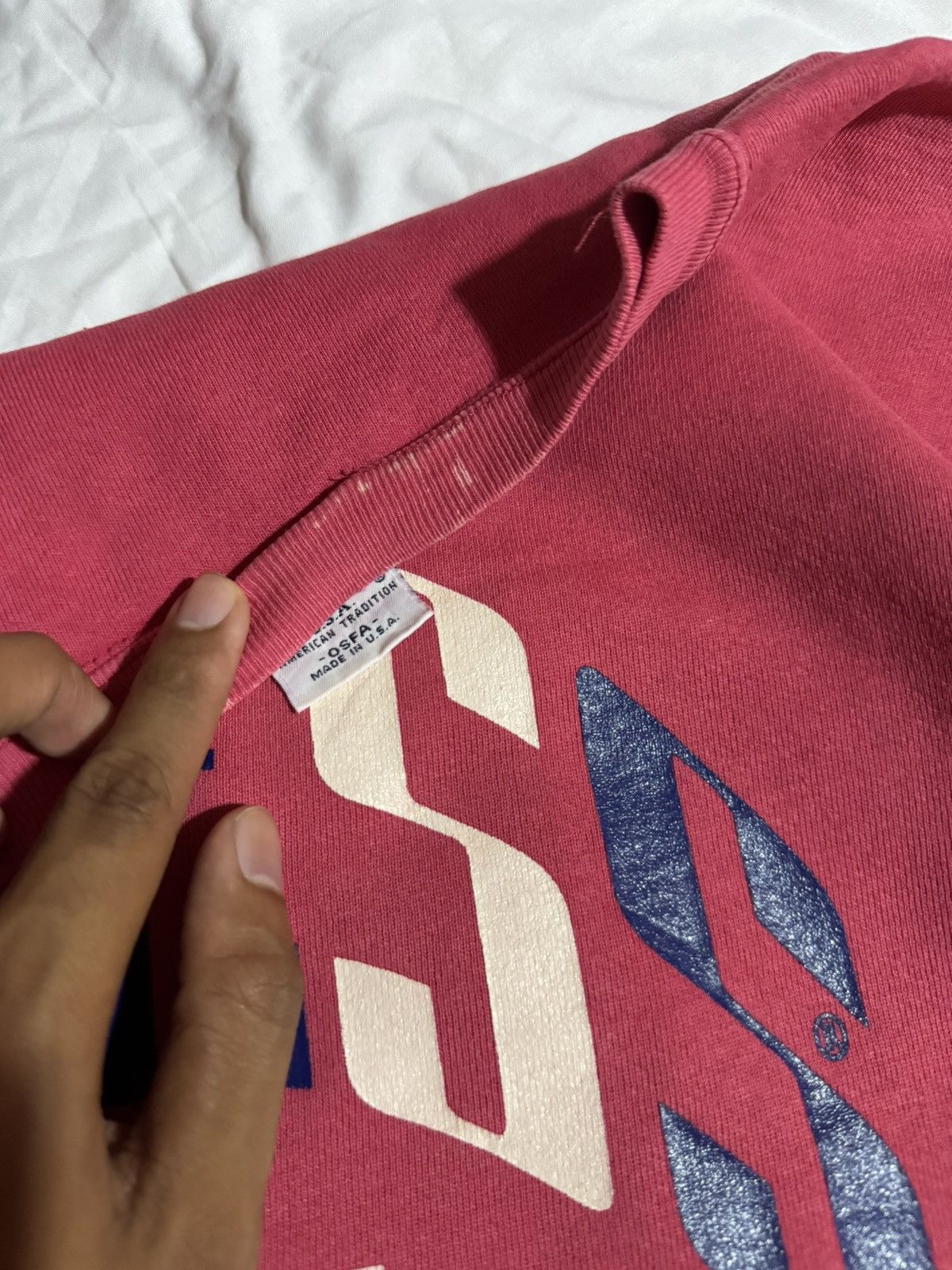 Guess Faded Red Vintage GUESS JEANS Sweatshirt Big Logo Size US M / EU 48-50 / 2 - 7 Thumbnail