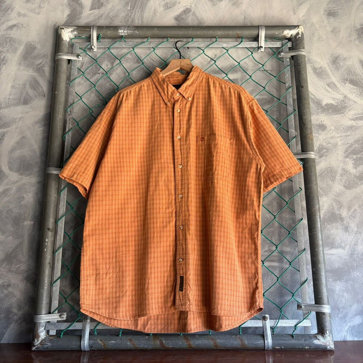 Timberland Timberland Button Down Shirt Plaid Short Sleeves Size US XL / EU 56 / 4 - 1 Thumbnail