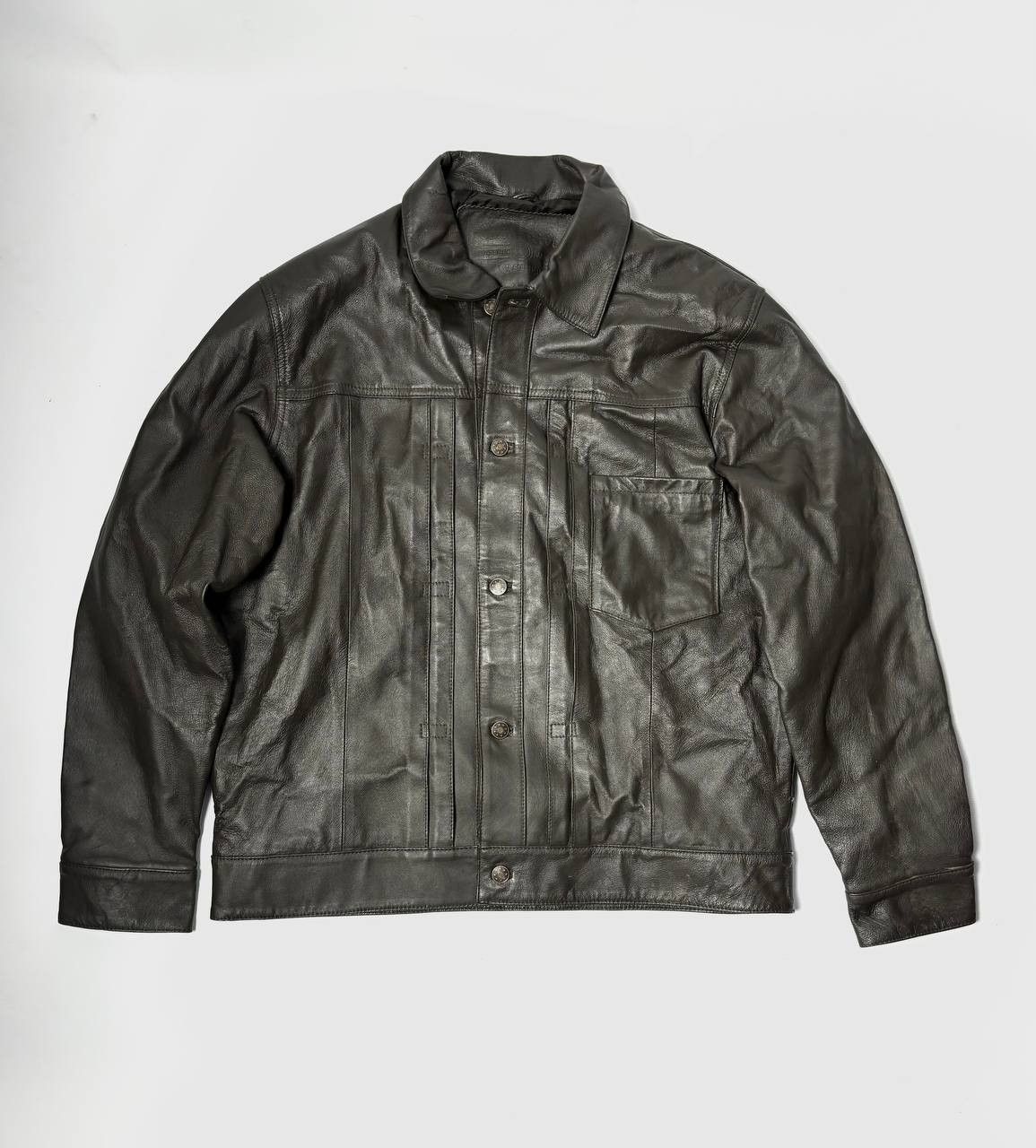 Vintage Vintage Trucker Leather jacket Size US L / EU 52-54 / 3 - 1 Thumbnail