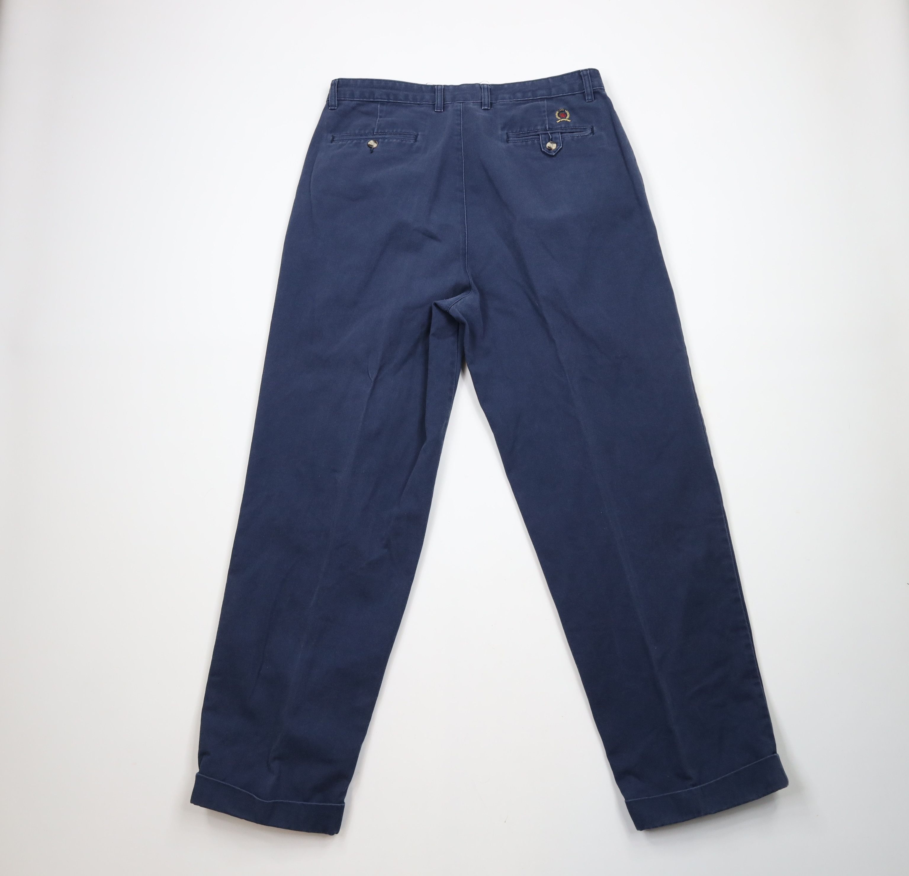 Tommy Hilfiger × Vintage Vintage 90s Tommy Hilfiger Cuffed Wide Leg Chino Pants Size US 34 / EU 50 - 8 Thumbnail