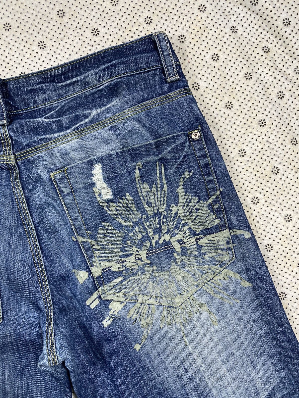 Hysteric Glamour × Japanese Brand Distressed Denim By J & J Jeans Size US 34 / EU 50 - 7 Thumbnail