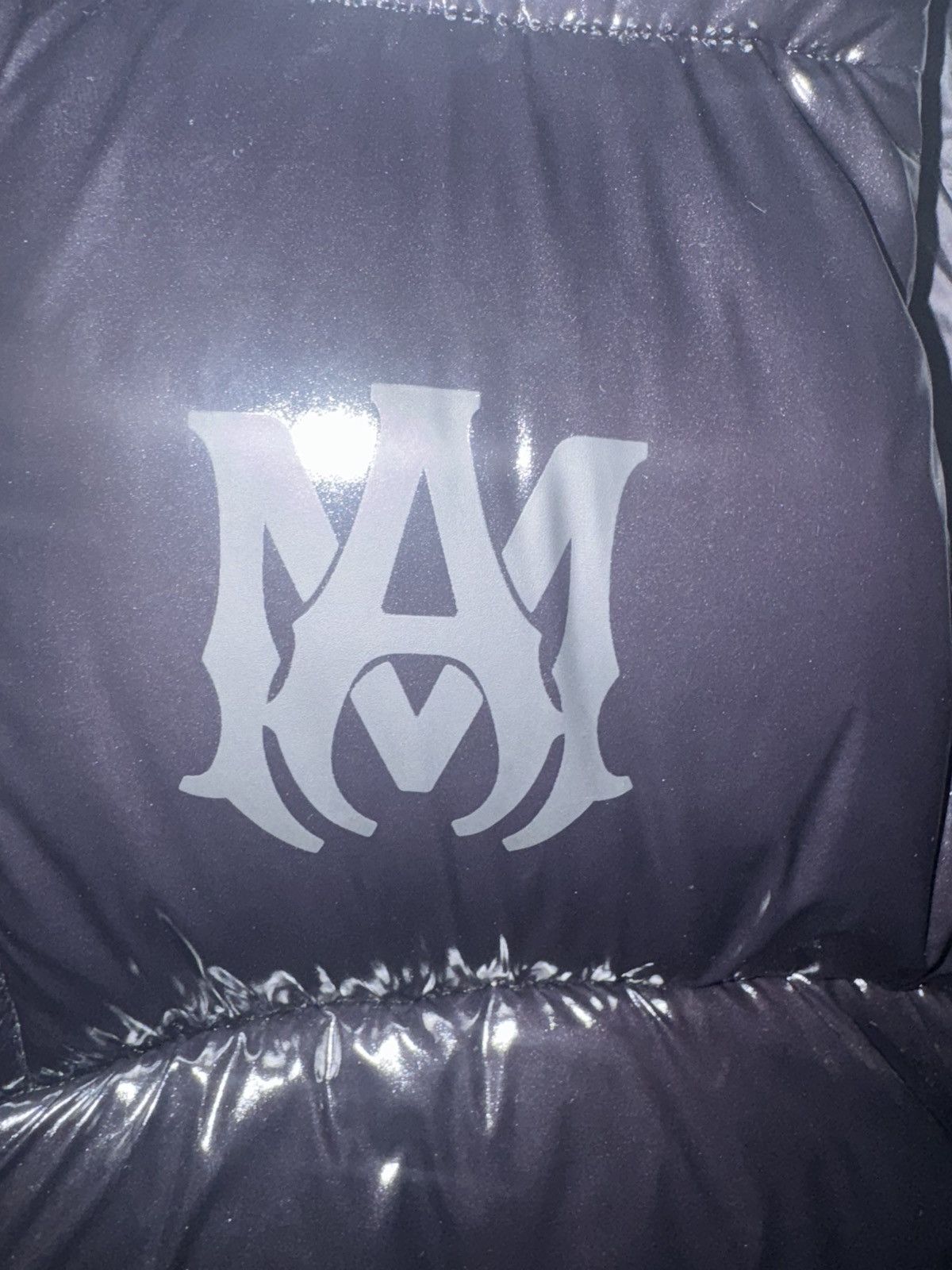 Amiri Amiri MA Logo Shiny Nylon Down Vest Jacket Size US XL / EU 56 / 4 - 4 Thumbnail