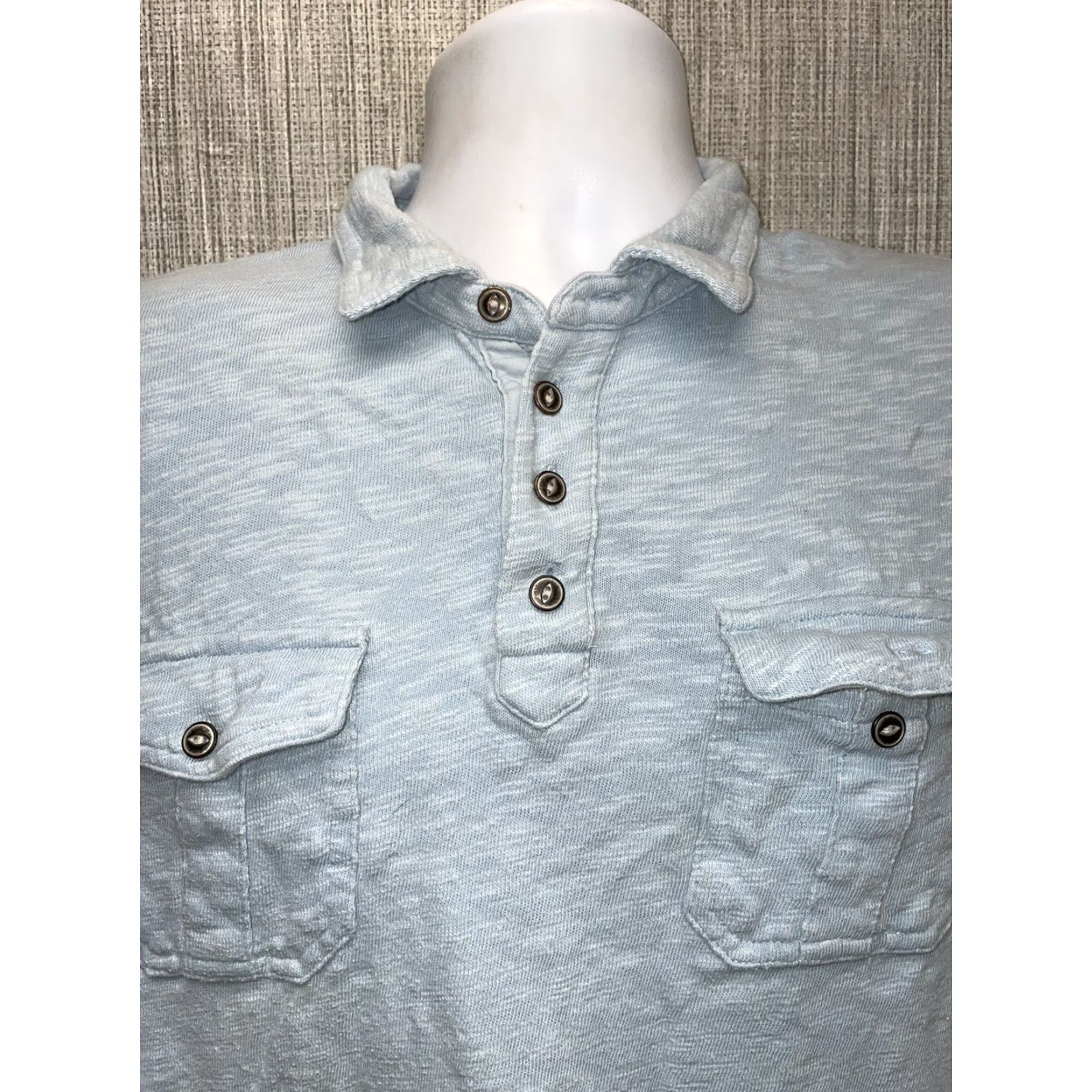 Lucky Brand Lucky Brand Light Blue Short Sleeve Polo Mens M Size US M / EU 48-50 / 2 - 2 Thumbnail