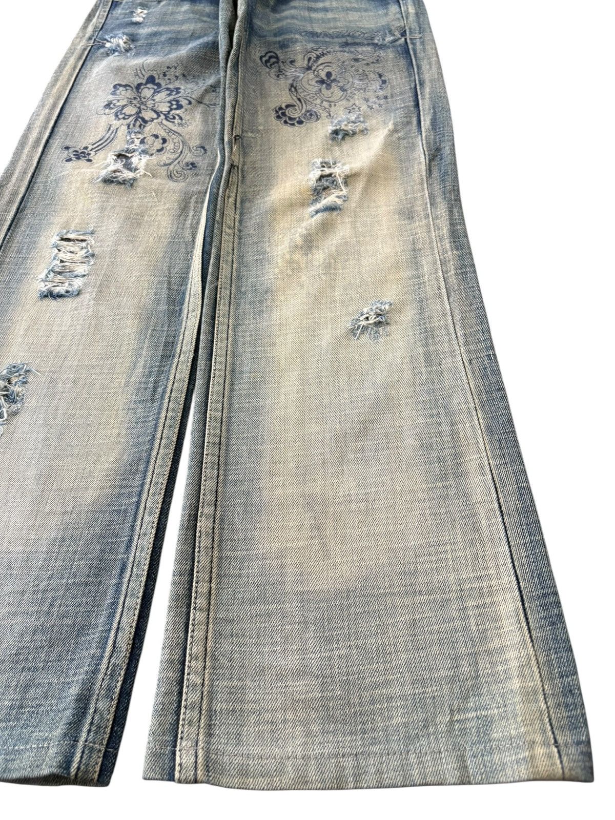 Japanese Brand Vintage Japanese Brand Rusty Mud Wash Distress Bootcut Jeans Size 27" / US 4 / IT 40 - 7 Thumbnail