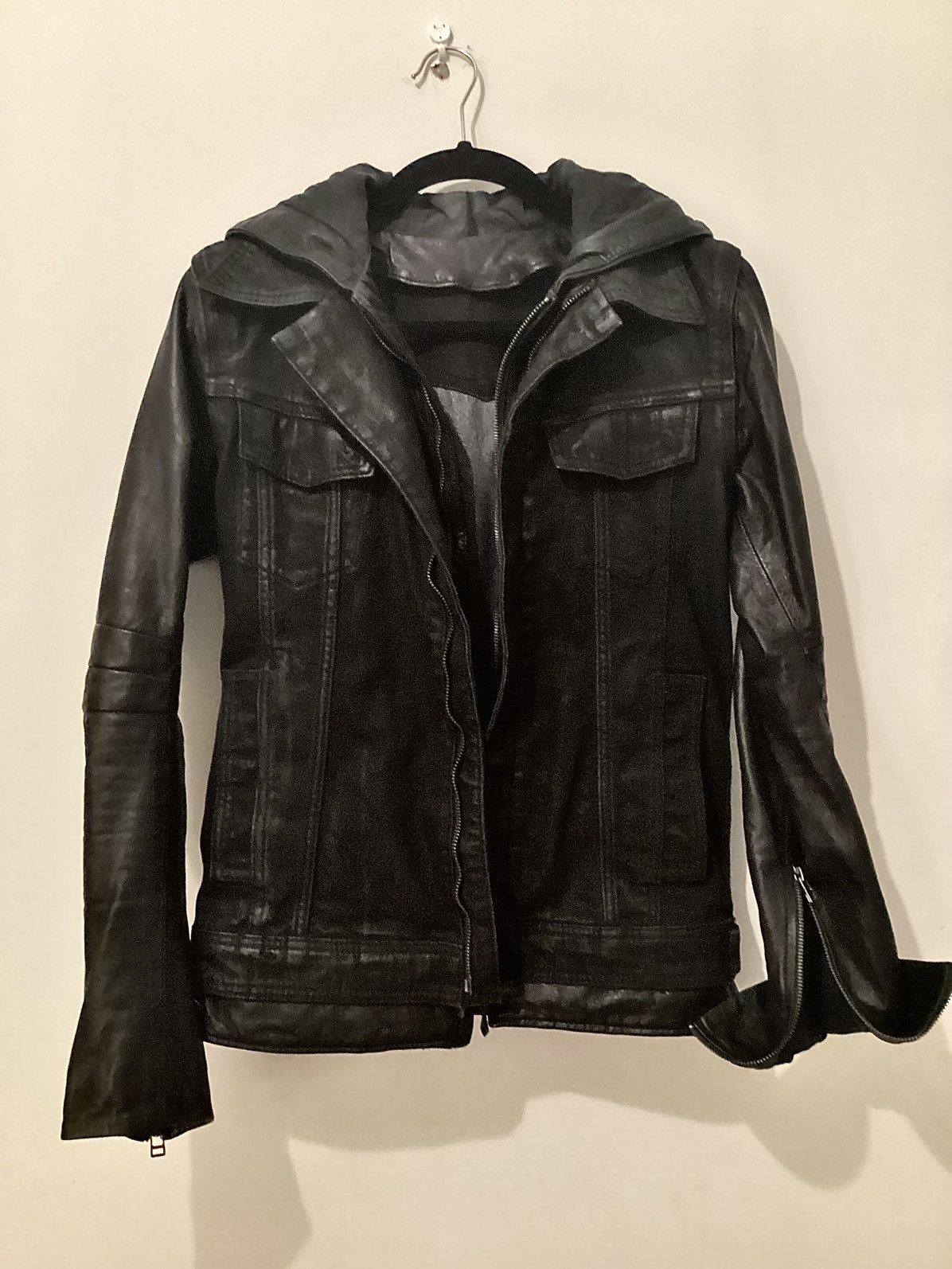 14th Addiction Hybrid leather denim jacket Size US M / EU 48-50 / 2 - 1 Thumbnail