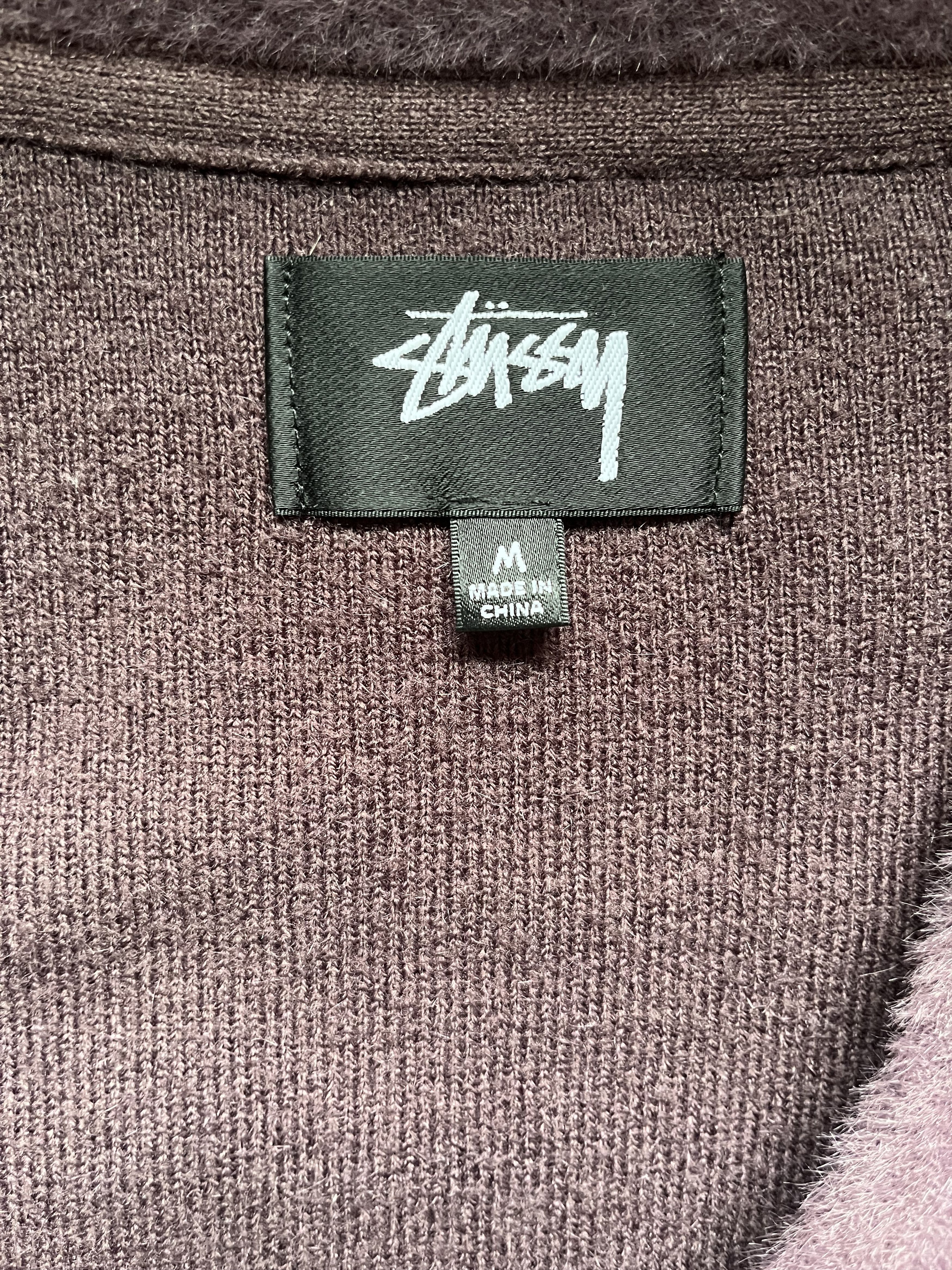 Stussy Stussy Shaggy Cardigan Eggplant Purple Size US M / EU 48-50 / 2 - 3 Thumbnail