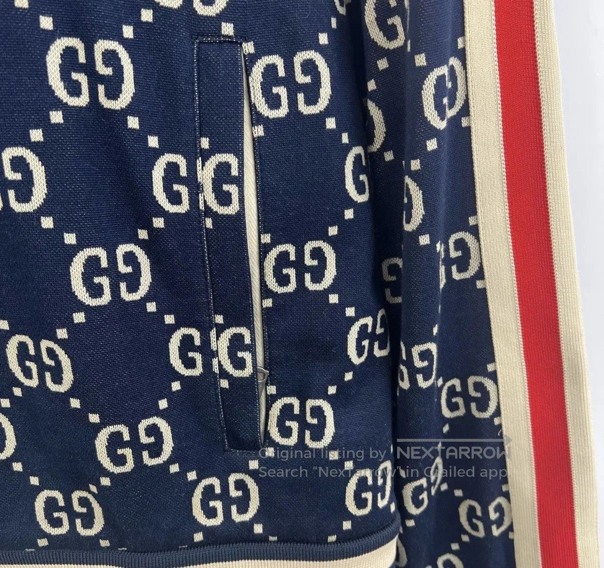 Gucci Blue Patterned Zip-Up Light Jacket Size M. Size US M / EU 48-50 / 2 - 6 Thumbnail