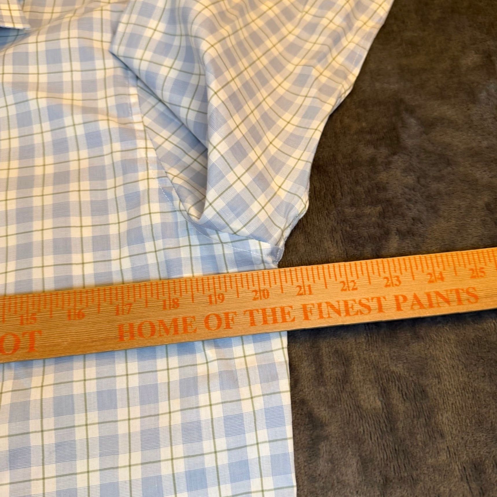 Stafford Stafford Dress Shirt Mens Small Blue White Plaid Button Up 14-14.5 NWT Regular Size 36R - 7 Thumbnail