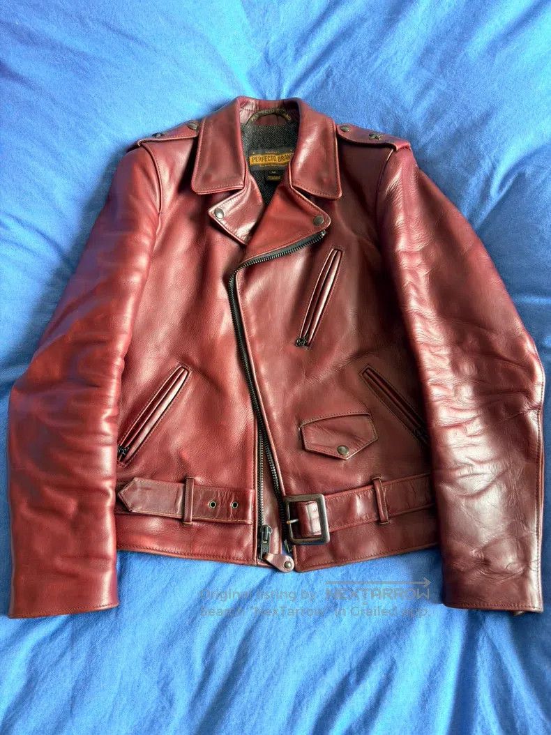 Schott Schott Cable-stayed leather jacket Size US M / EU 48-50 / 2 - 1 Thumbnail