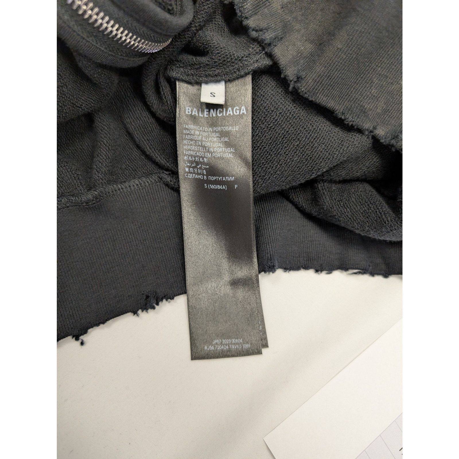 Balenciaga o1rshd1 Gaffer Med Moll Small Fit Zip up Hoodie Black Size US S / EU 44-46 / 1 - 14 Thumbnail