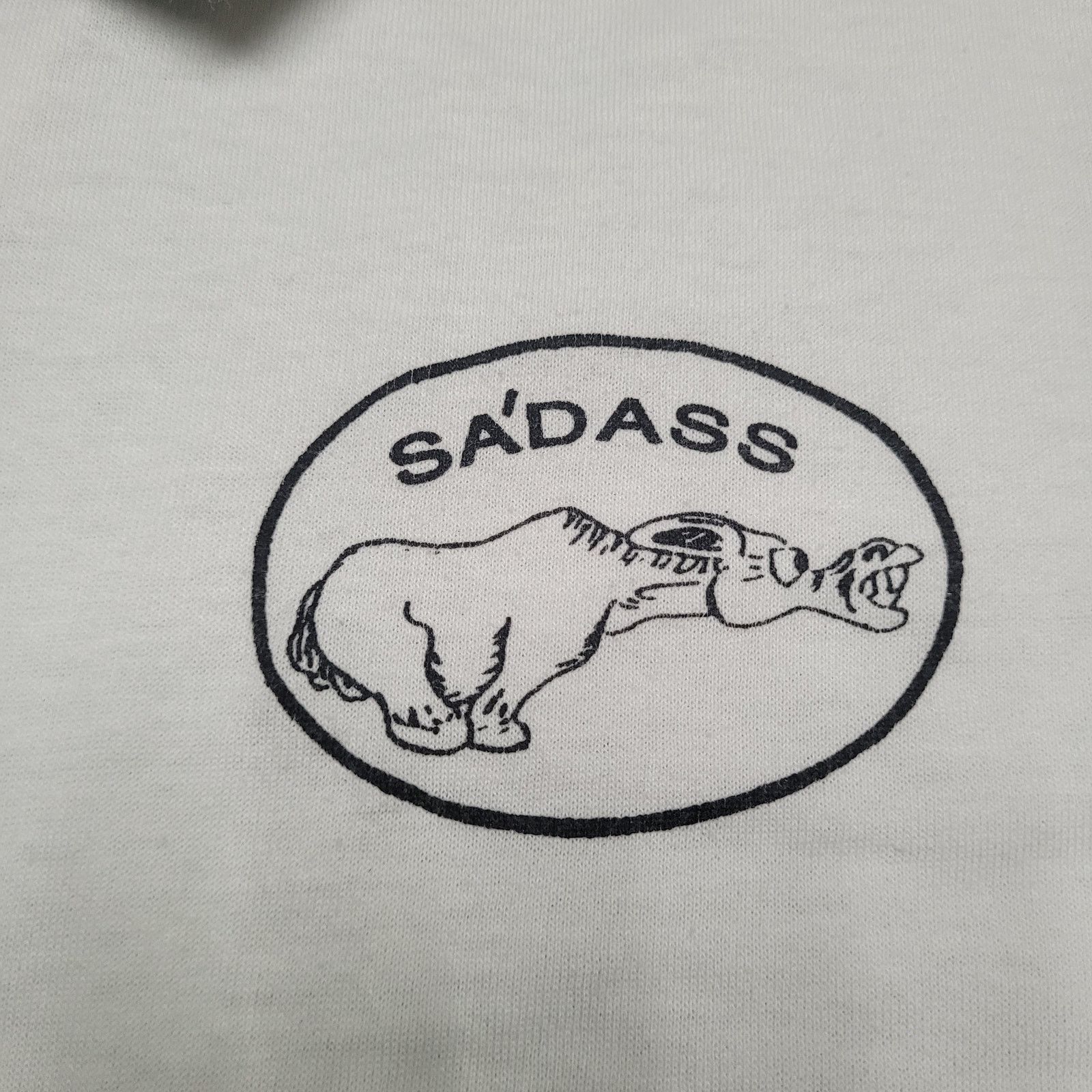 Other VTG 90s S'ADASS Donkey Pun Polo Shirt L Ringer Cuff Size US L / EU 52-54 / 3 - 3 Thumbnail