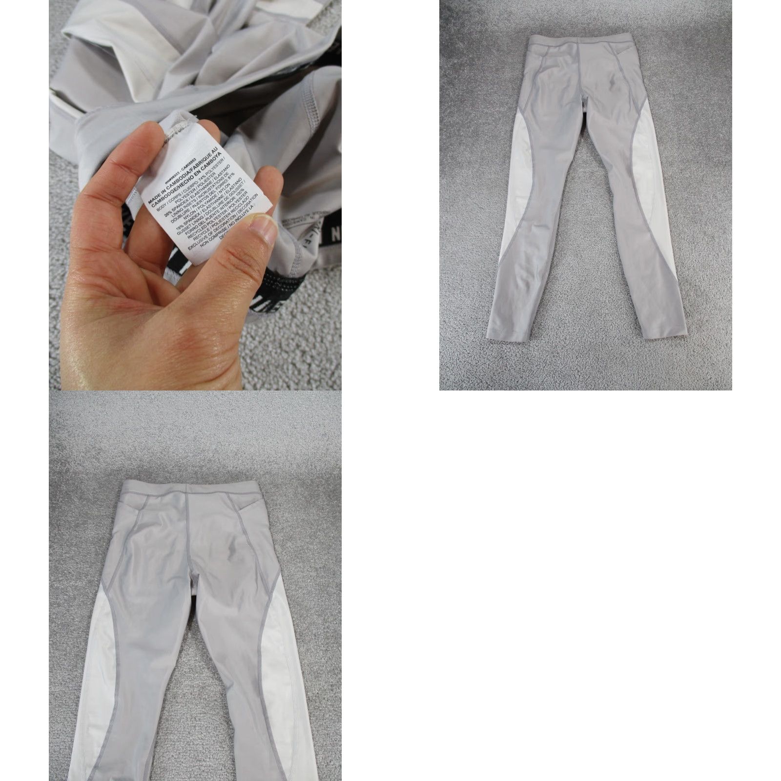 Nike Nike Leggings Womens Small Dri Fit Gray Crop Training Size 28" / US 6 / IT 42 - 8 Thumbnail