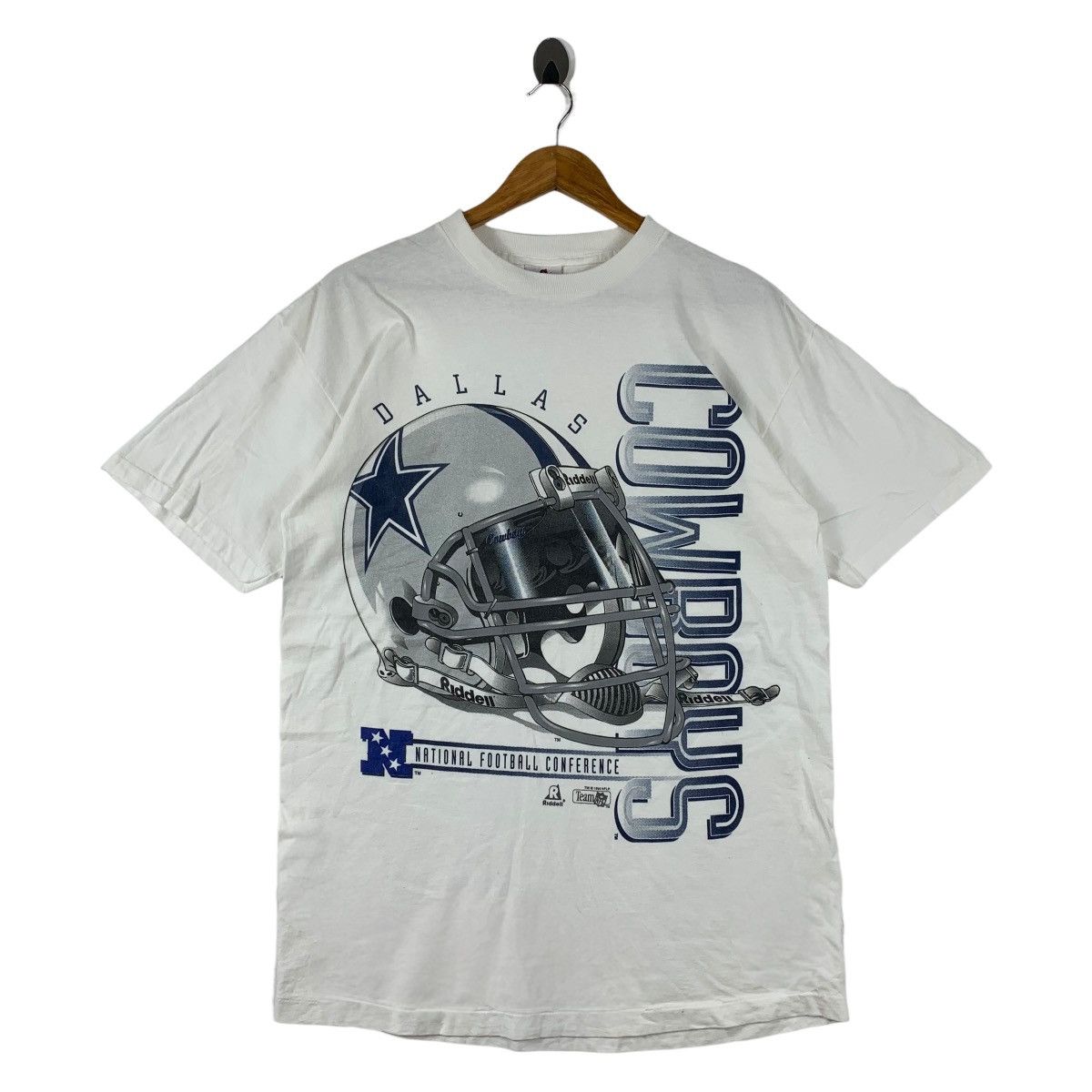 NFL Vintage 90s DALLAS COWBOYS NFL team big logo tee Size US L / EU 52-54 / 3 - 1 Thumbnail