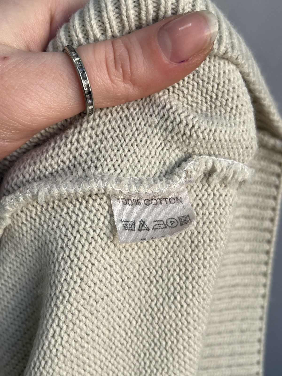 Lacoste Beige Knit lacoste chemise y2k Cardigan Vintage Classic Size US L / EU 52-54 / 3 - 12 Thumbnail