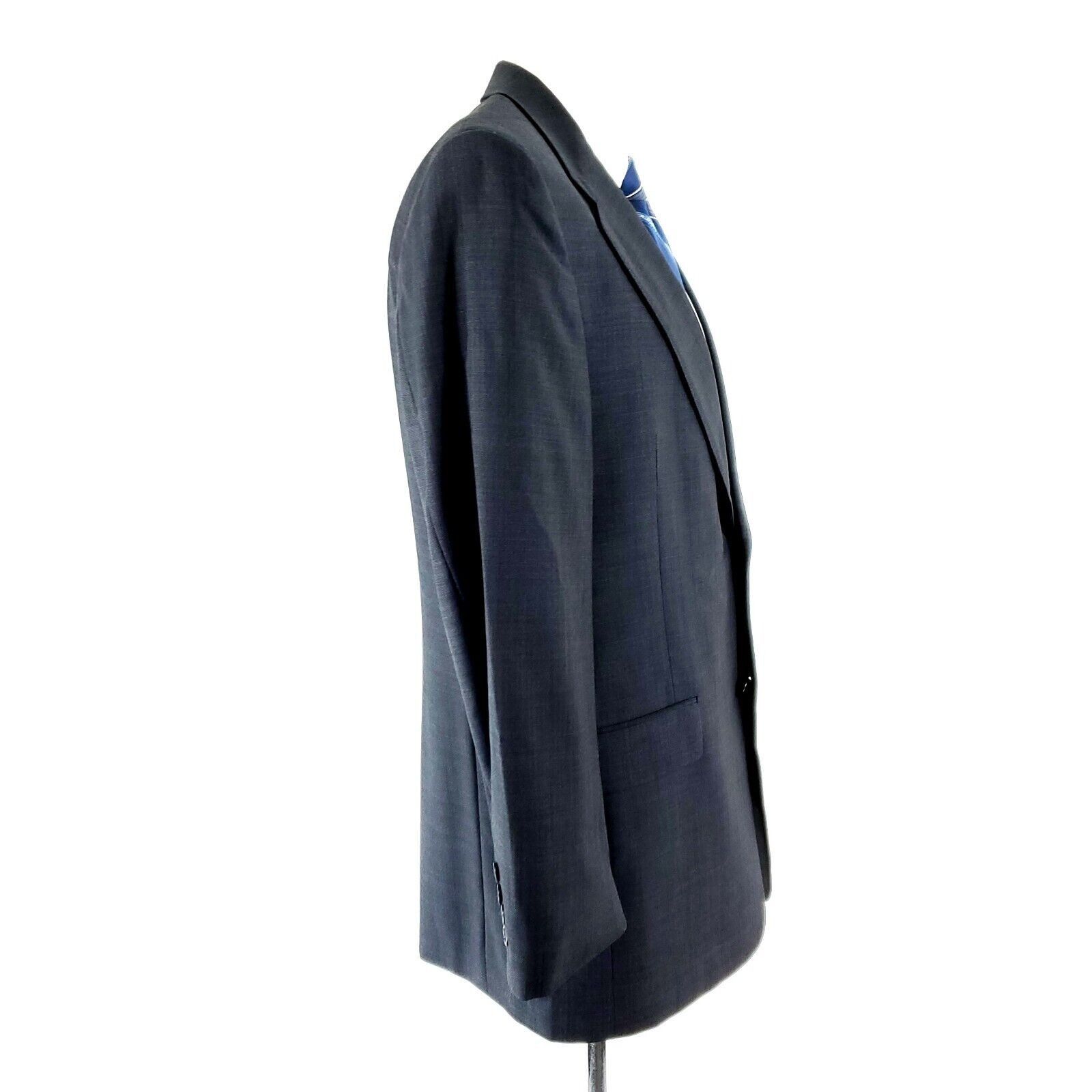 Hart Schaffner Marx Hart Schaffner Marx Wool 2 Button Blazer 38R Gray Blue Twill Size 38R - 6 Thumbnail