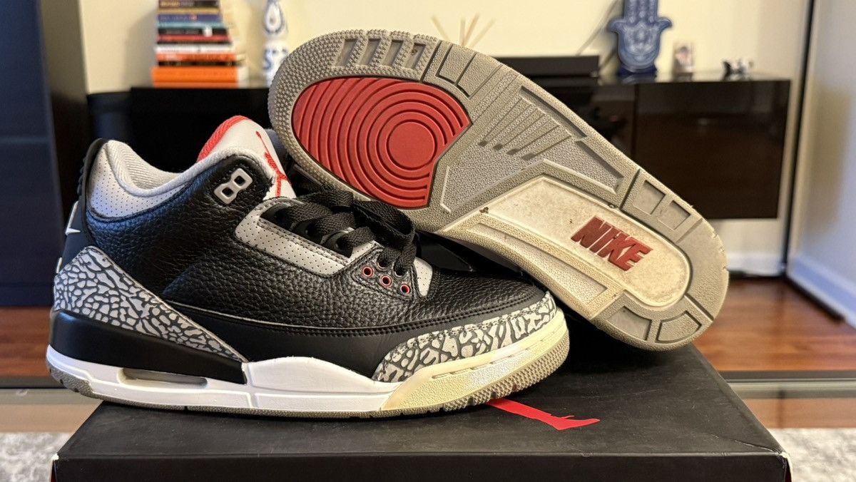 2018 Jordan Black Cement 3’s size 9 OG All