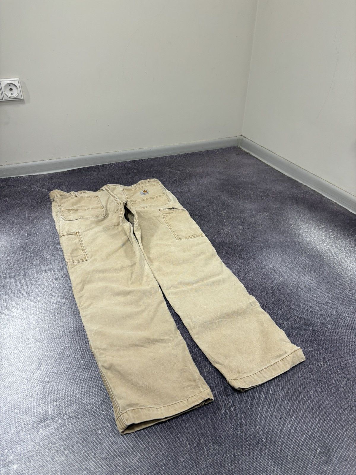Carhartt Vintage Carhartt Double Knee USA Faded Cream Work Pants Size US 36 / EU 52 - 4 Thumbnail