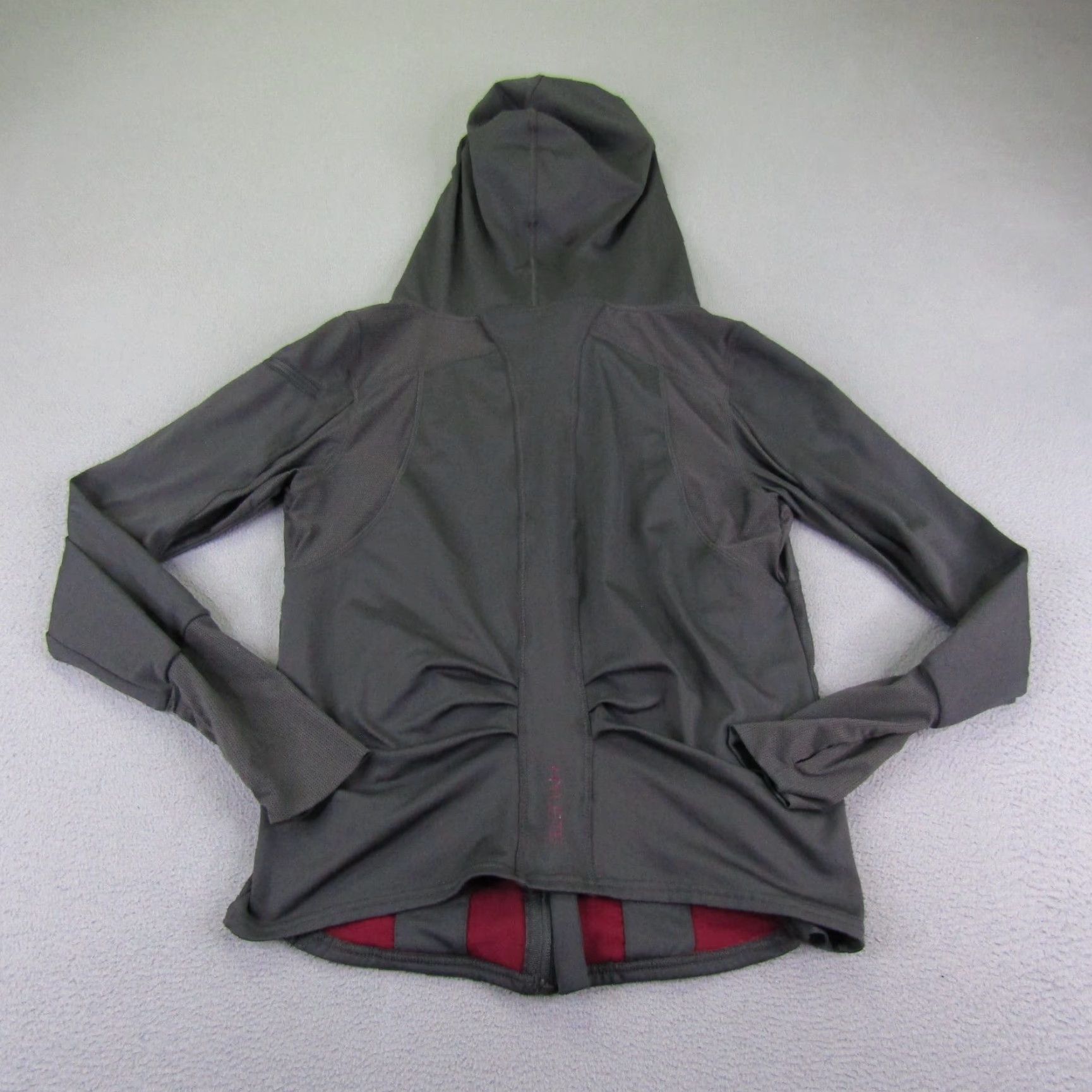 Vintage VINTAGE HYLETE Hoodie Womens Small Gray Full Zip Jacket Thumbholes Athletic Workout Gym Size S / US 4 / IT 40 - 6 Thumbnail