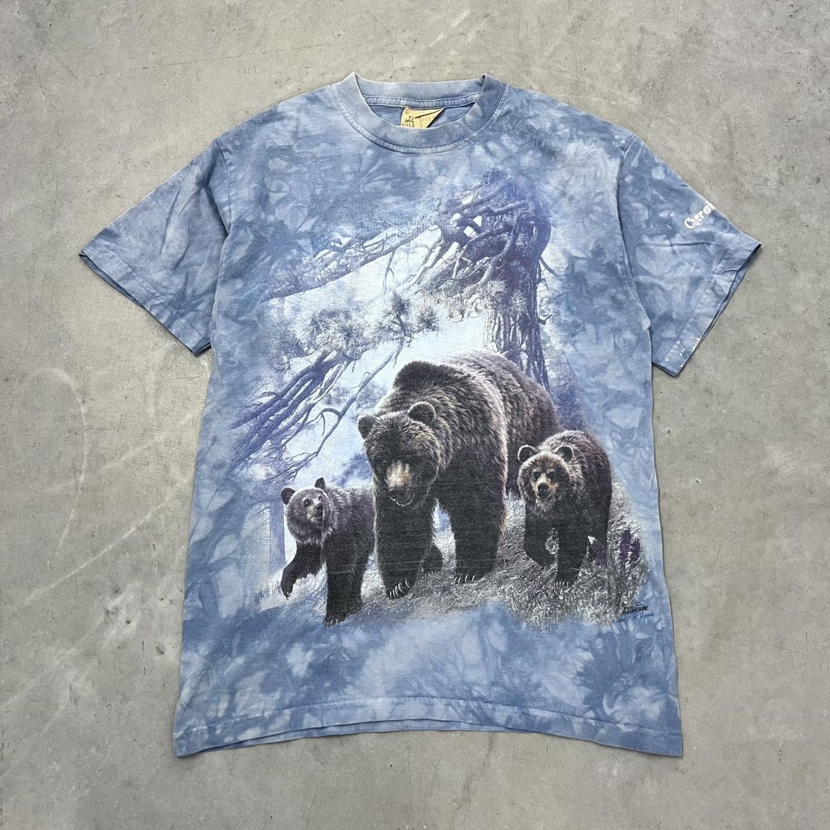 The Mountain × Vintage Vintage The Mountain Grizzly Bear T Shirt Tie Dye Wash AOP Size US M / EU 48-50 / 2 - 1 Thumbnail