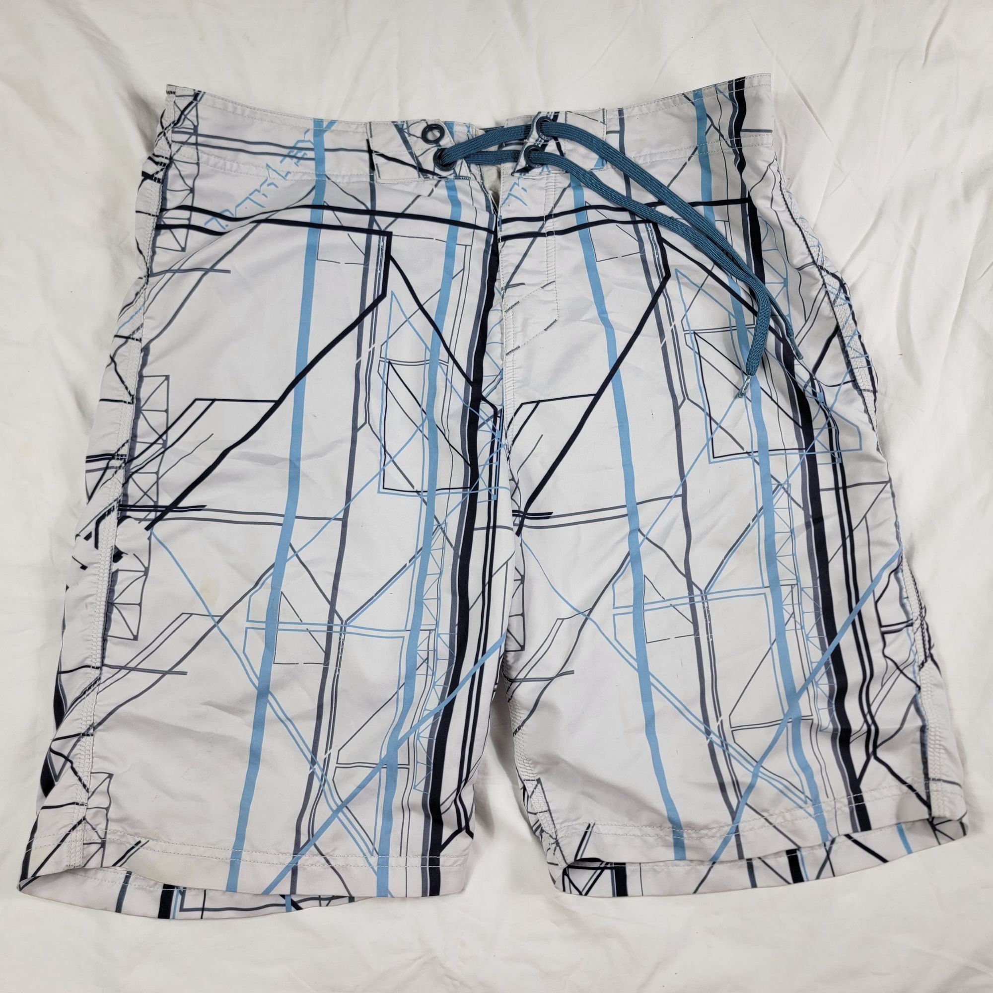 Oakley Oakley Silo Mens 38 White Blue Board Shorts Athletic Summer Size US 38 / EU 54 - 1 Thumbnail