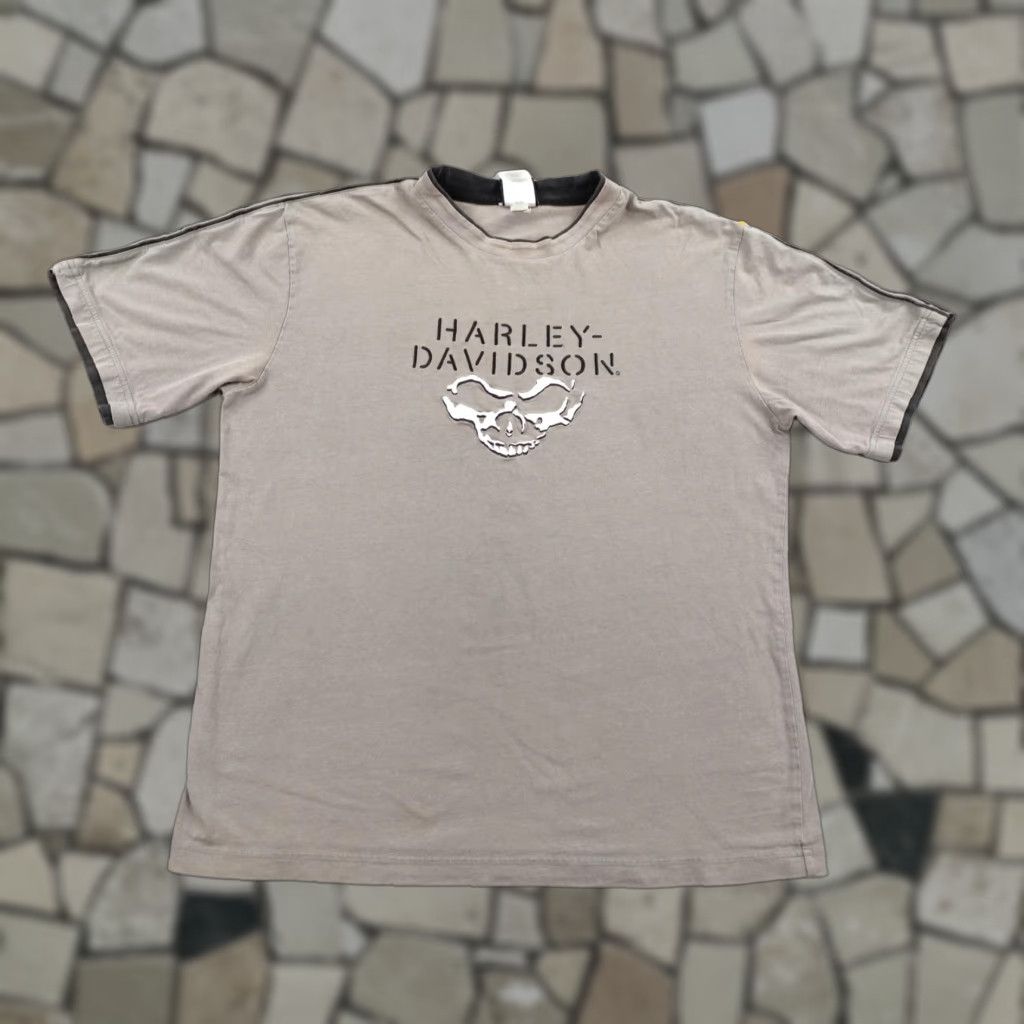 Harley Davidson VINTAGE Harley-Davidson Shirt Large Gray Skull Biker Motorcycle Graphic Mens Size US L / EU 52-54 / 3 - 1 Thumbnail