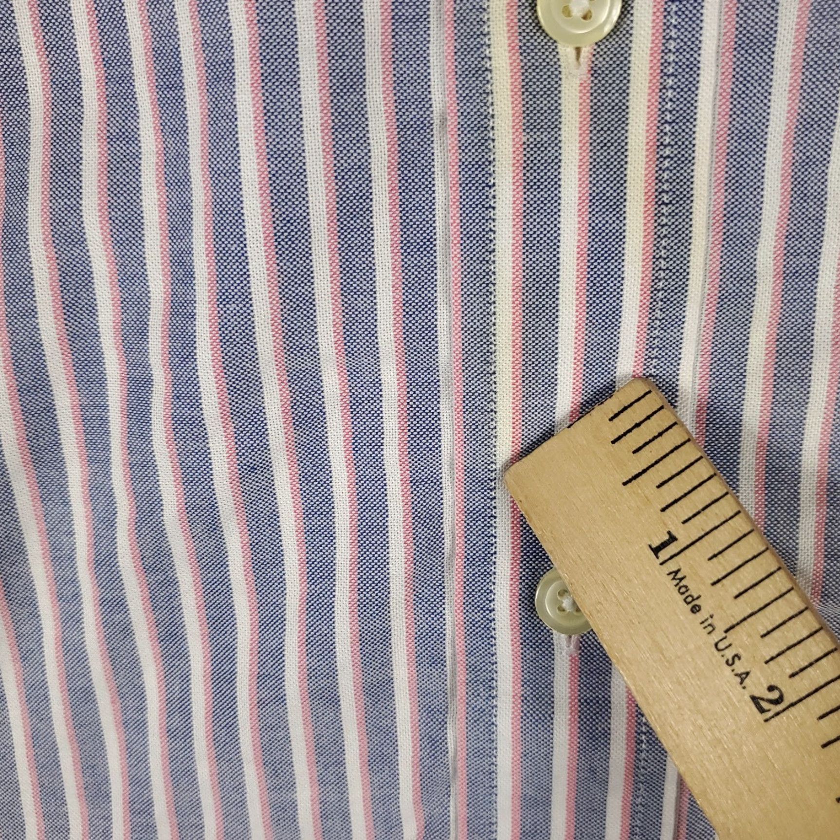 Brooks Brothers Brooks Brothers Shirt Adult XL Blue Striped Button-Down Cotton Long Sleeve Dress Shirt Casual Workwear Classic American Mens Size US XL / EU 56 / 4 - 4 Thumbnail