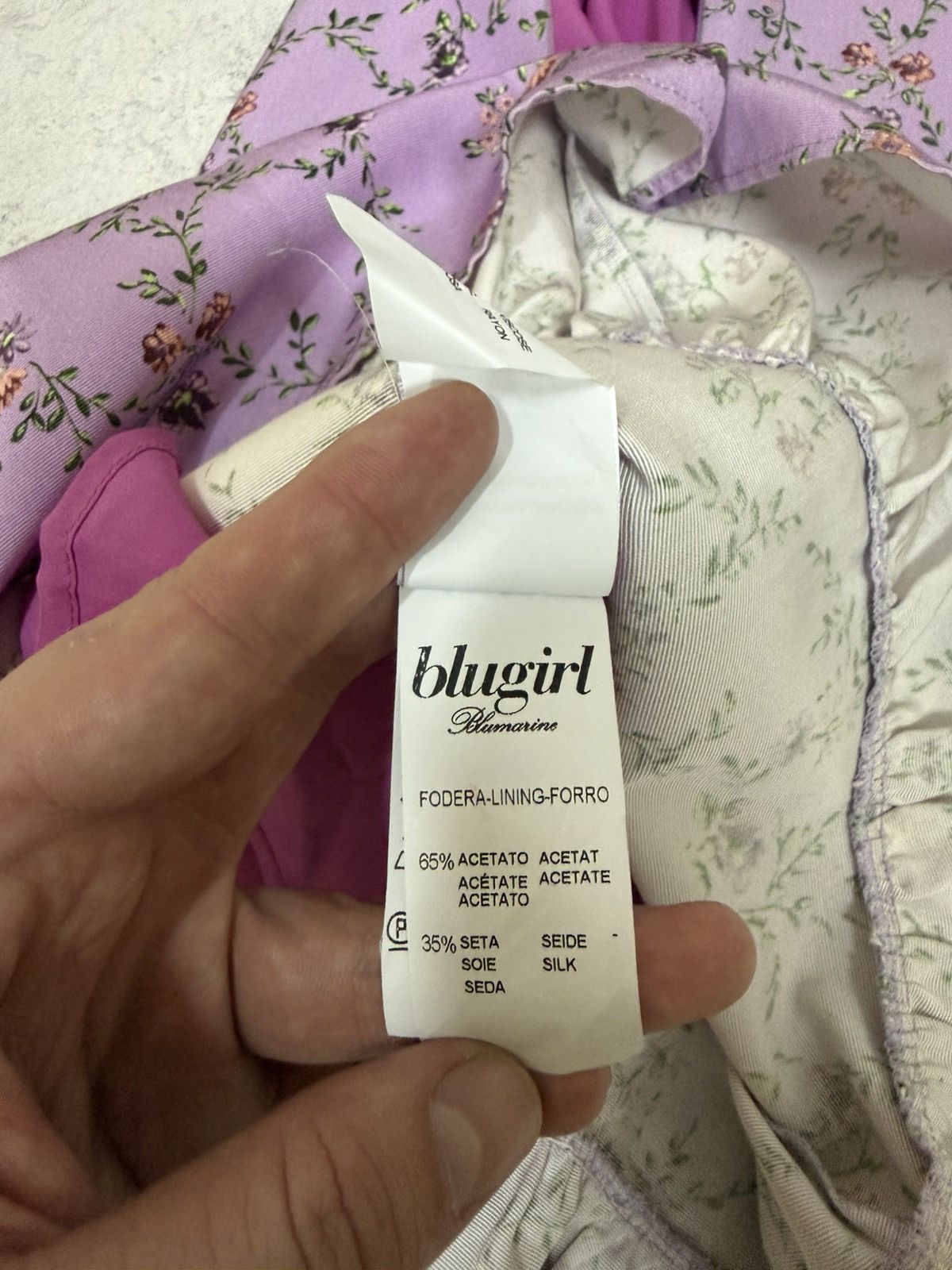 Blumarine Blugirl Blumarine Purple Sleeveless Floral Mini Dress Size XS / US 0-2 / IT 36-38 - 17 Thumbnail