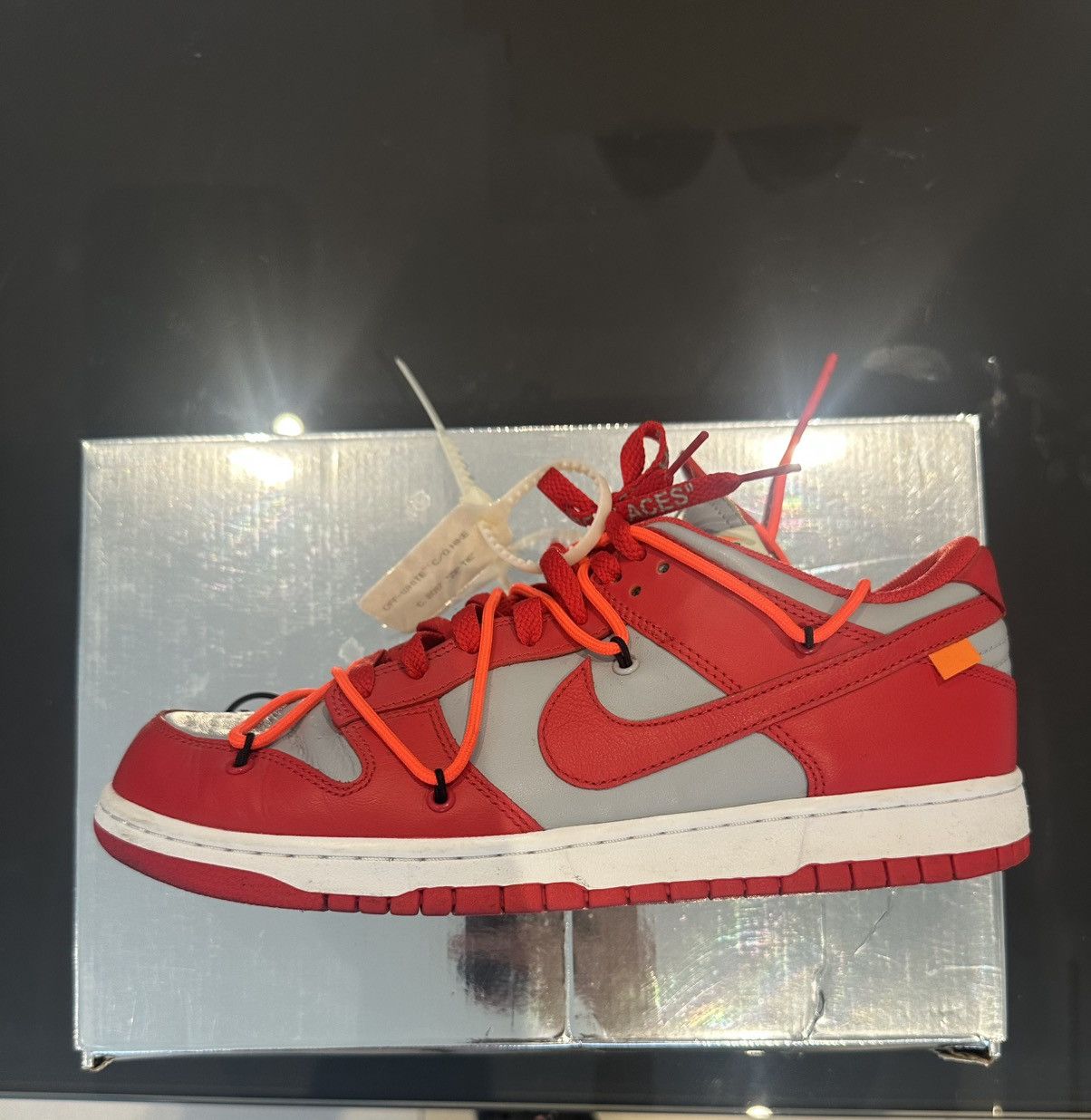 Nike × Off-White Nike dunk low x Off white "University Red" Size US 10 / EU 43 - 4 Thumbnail
