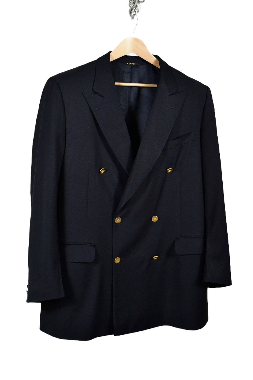 Lanvin Lanvin Double-Breasted Wool Blazer Size 52L - 8 Thumbnail