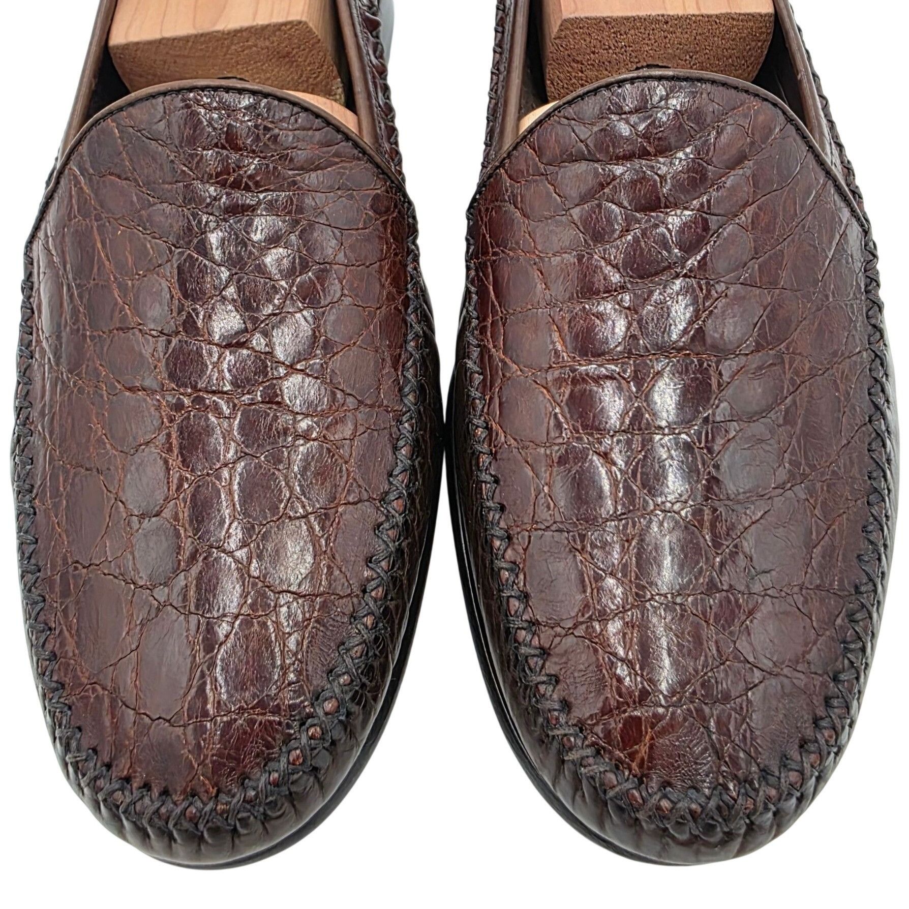 Bragano Worn once? Vintage Bragano Exotic Alligator Italy Loafer 8.5 Size US 8.5 / EU 41-42 - 2 Thumbnail
