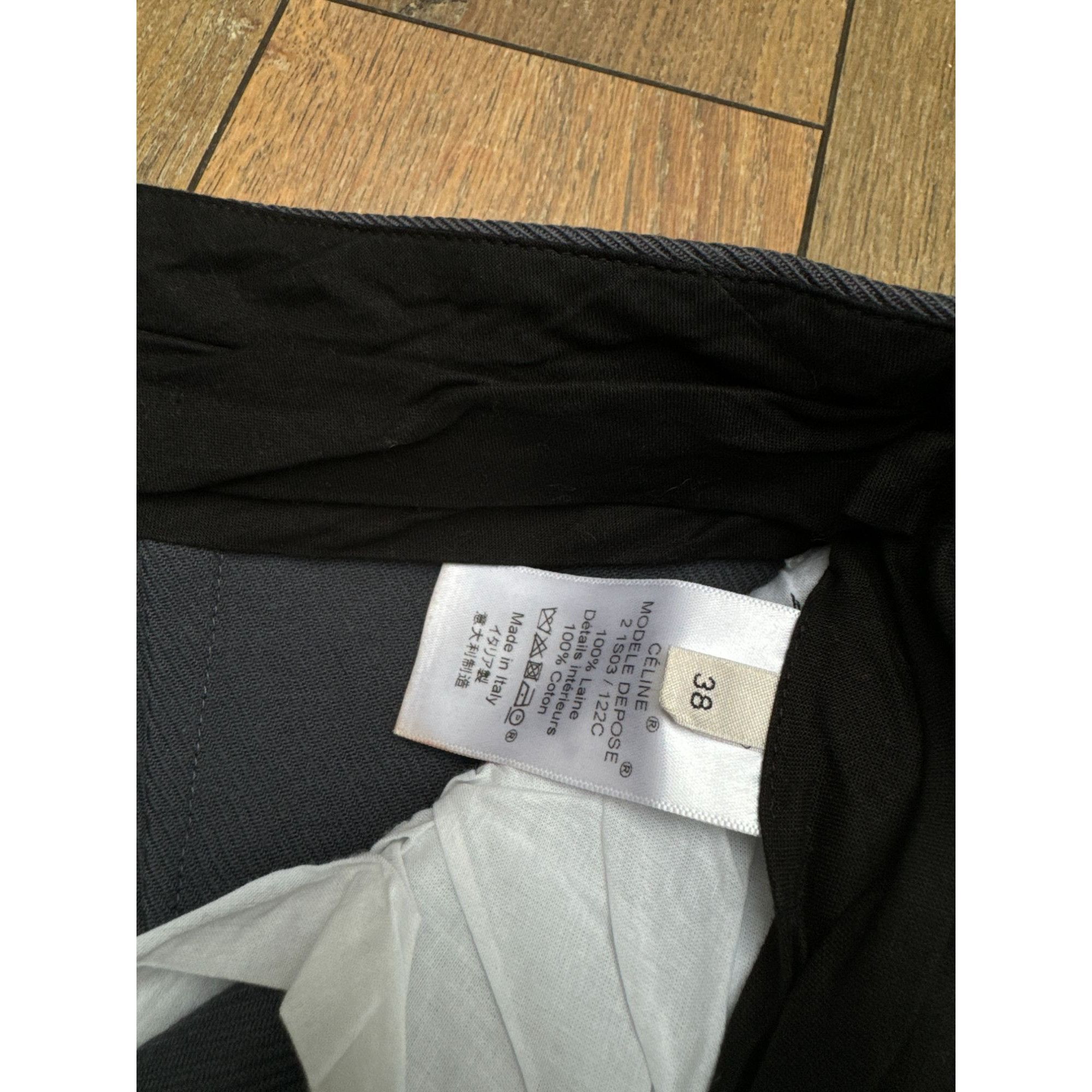Celine Grey Wool Straight Fit Pants Size 26" / US 2 / IT 38 - 7 Thumbnail