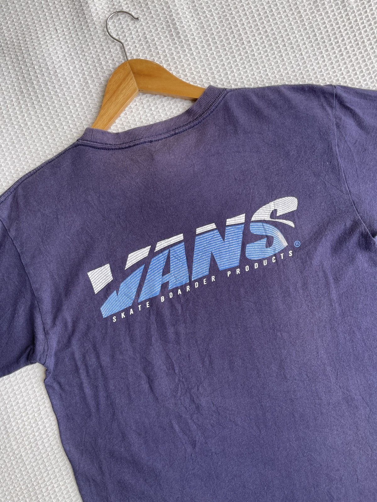 Last Drop🔥Rare🔥Vintage 90s Sun Faded VANS Skateboard T Shirt