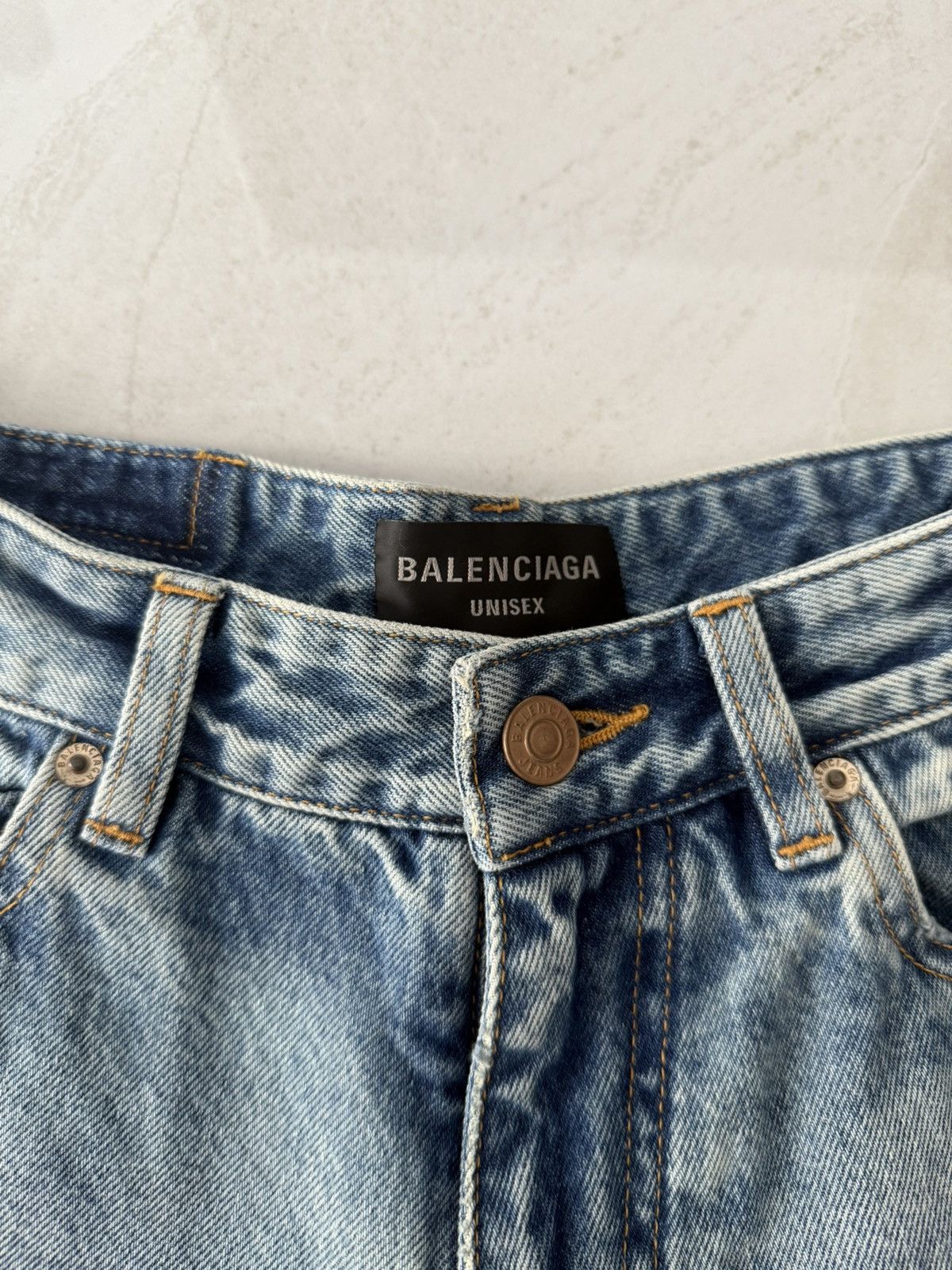 Balenciaga *1660MSRP* Balenciaga Denim Shorts JORTS Sz. S Size US 32 / EU 48 - 4 Thumbnail