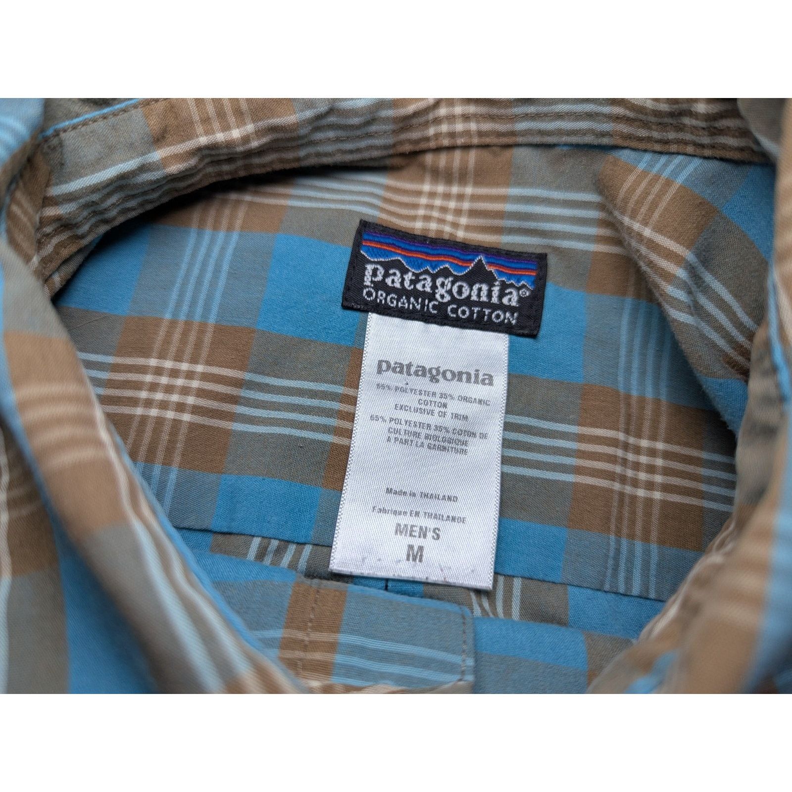 Patagonia Patagonia Men's Medium Short Sleeve Burrton Shirt Blue Brown Size US M / EU 48-50 / 2 - 4 Thumbnail