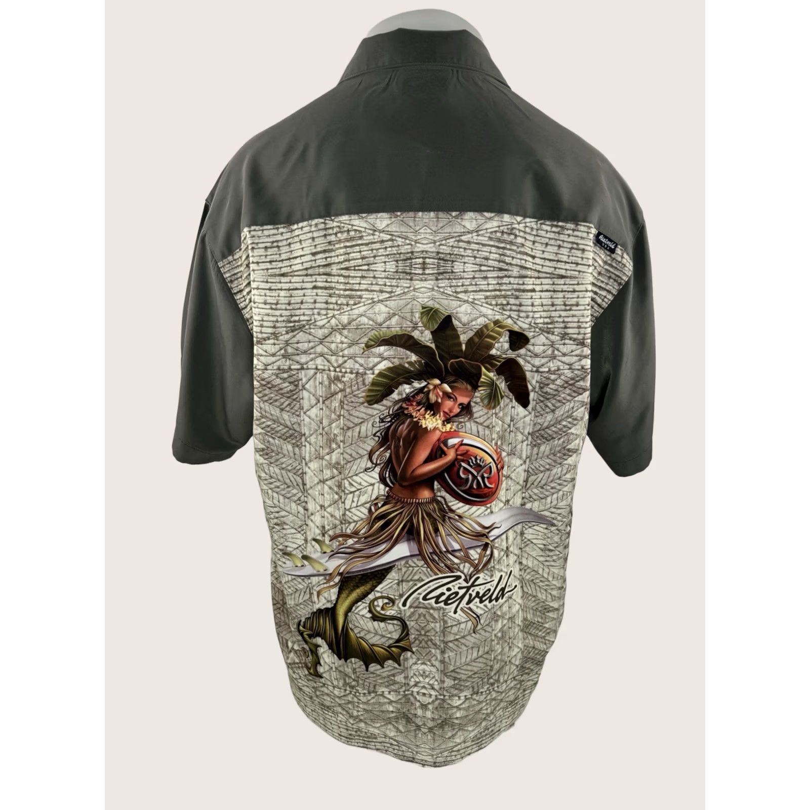 Vintage Rietveld USA - Hula Girl Mermaid Pin Up Mens L Hawaiian Surf Shirt Size US L / EU 52-54 / 3 - 1 Thumbnail