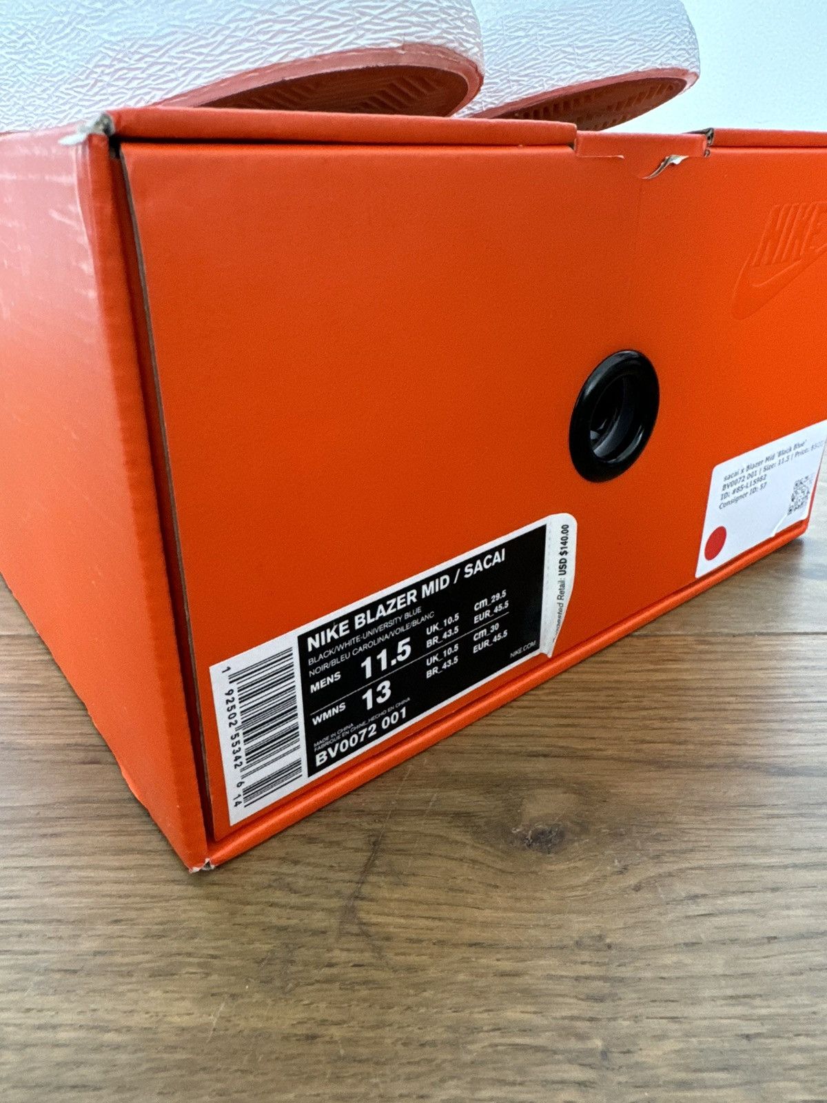 Nike × Sacai Nike Sacai Blazer Mid Blue Size US 11.5 / EU 44-45 - 4 Thumbnail