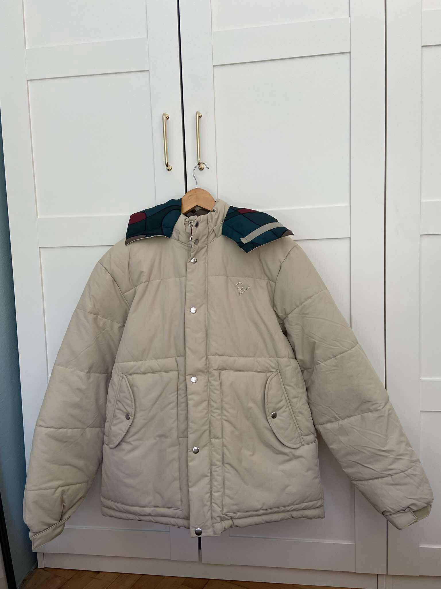 Parra Parra Trees in Wind Puffer Jacket Cream Beige M Mens Size US M / EU 48-50 / 2 - 3 Thumbnail