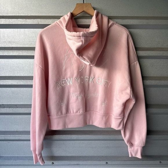 Other Cult Favorite NYC Pink Hooded Sweatshirt Sz Large L Size L / US 10 / IT 46 - 4 Thumbnail