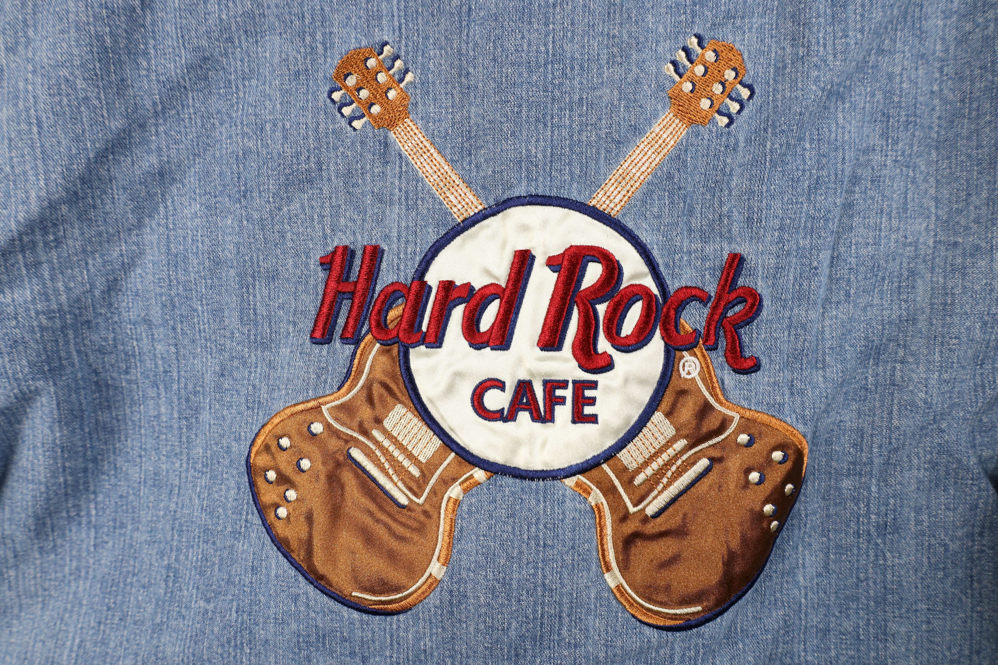 Hard Rock Cafe Vintage 90s Hard Rock Cafe Nashville Denim Button Down Shirt Size L / US 10 / IT 46 - 10 Thumbnail