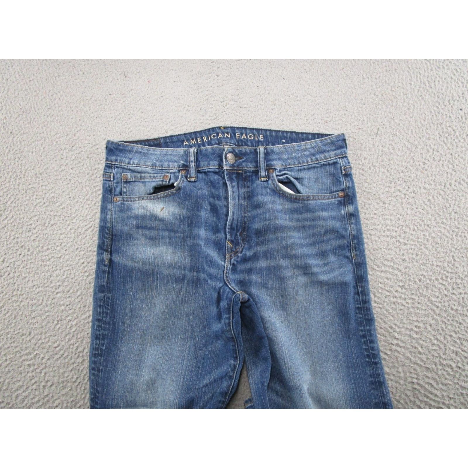 American Eagle Outfitters American Eagle Flex Relaxed Straight Leg Blue Jeans 32x32 34x30 Work Size US 32 / EU 48 - 3 Thumbnail