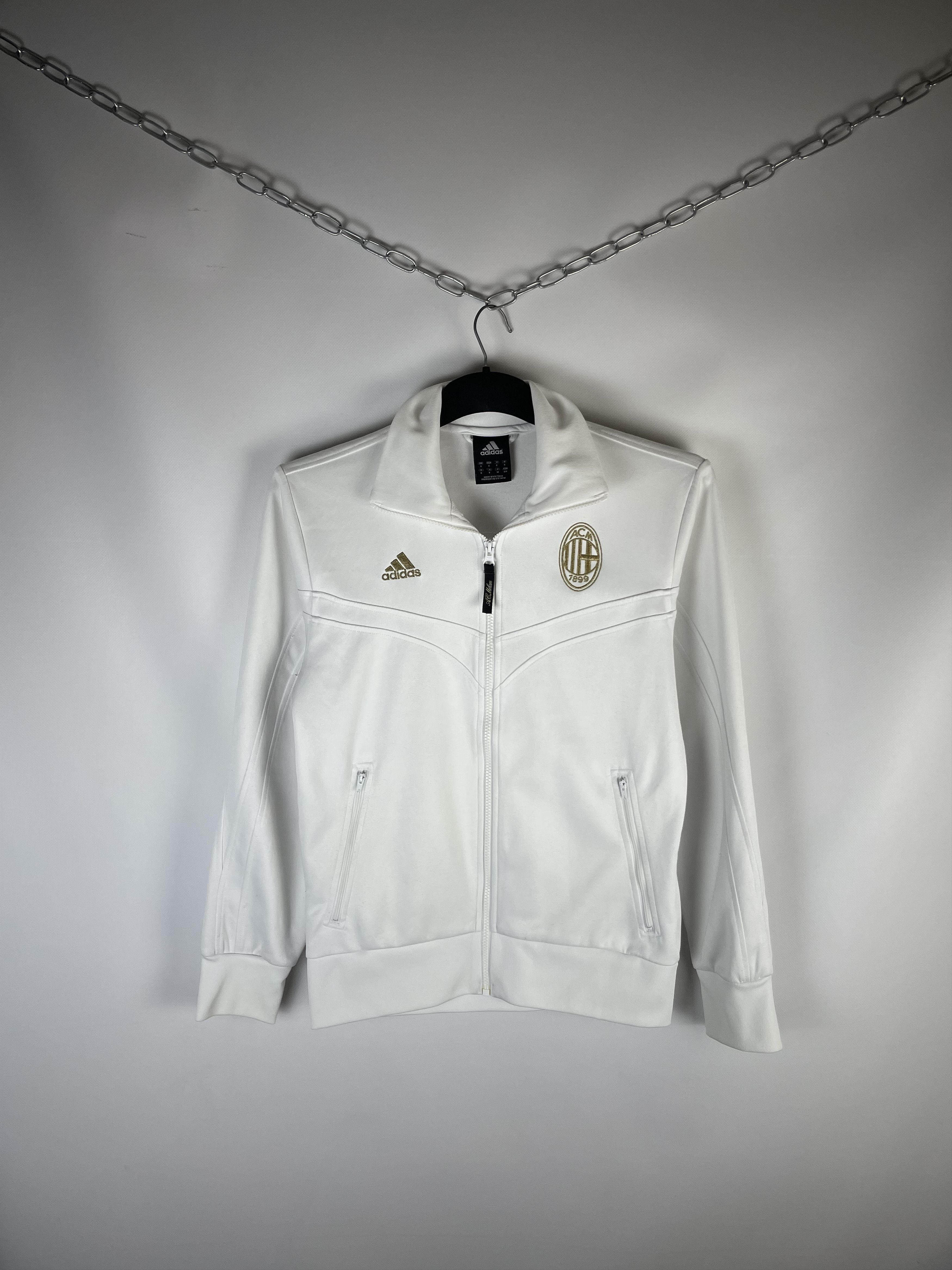 Adidas Vintage AC Milan Football Track Soccer Jacket Size US S / EU 44-46 / 1 - 1 Thumbnail