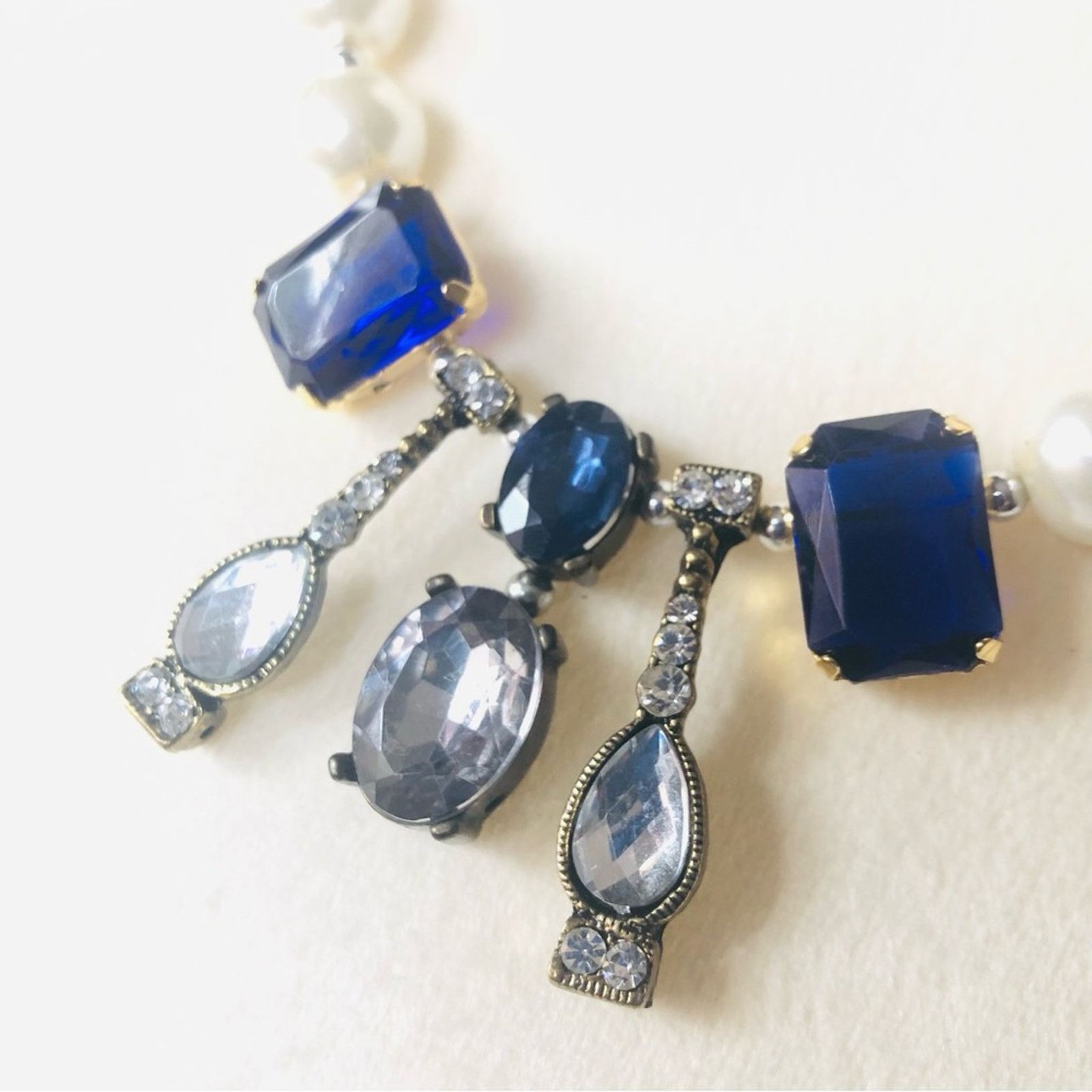 Handmade Handcrafted classy elegant white glass Pearl necklace Size ONE SIZE - 9 Thumbnail