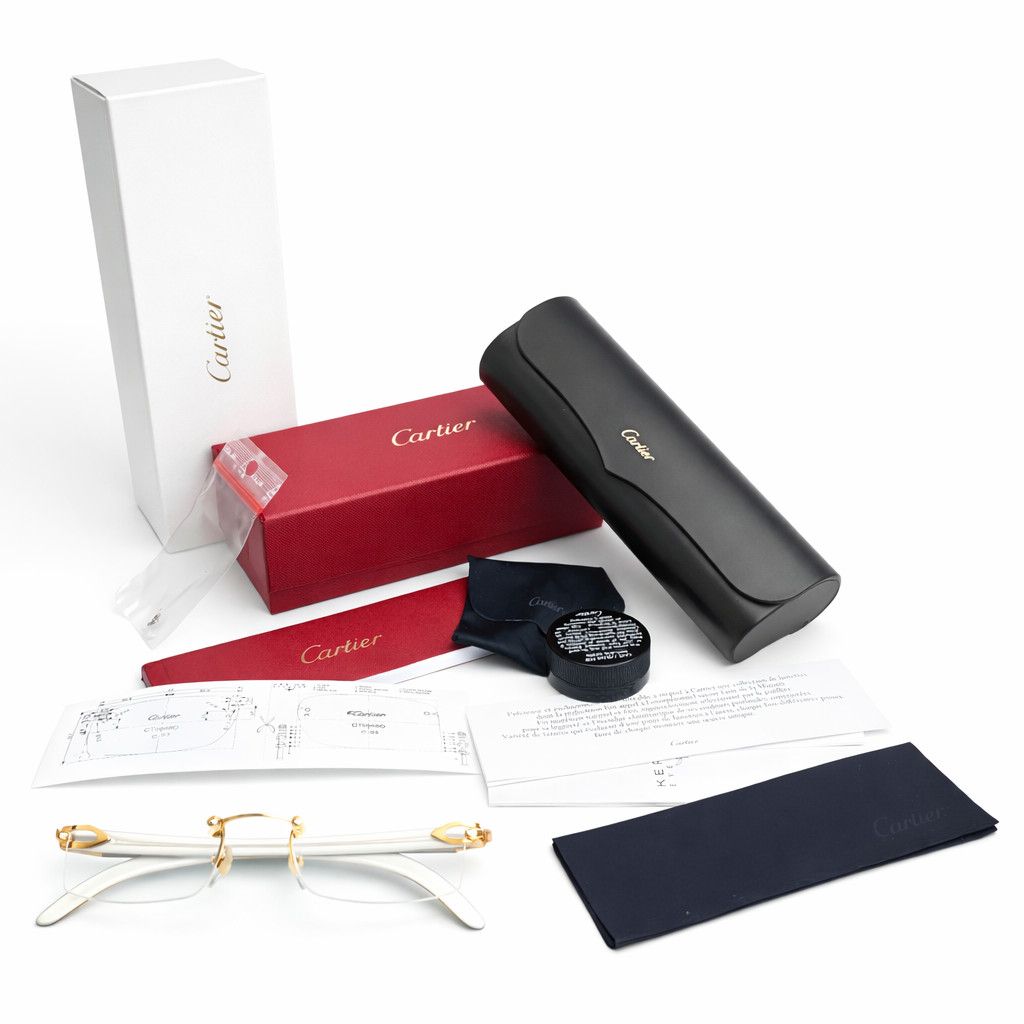 Cartier Authentic Cartier Black Buffalo Horn Glasses CT00460 Size ONE SIZE - 1 Thumbnail
