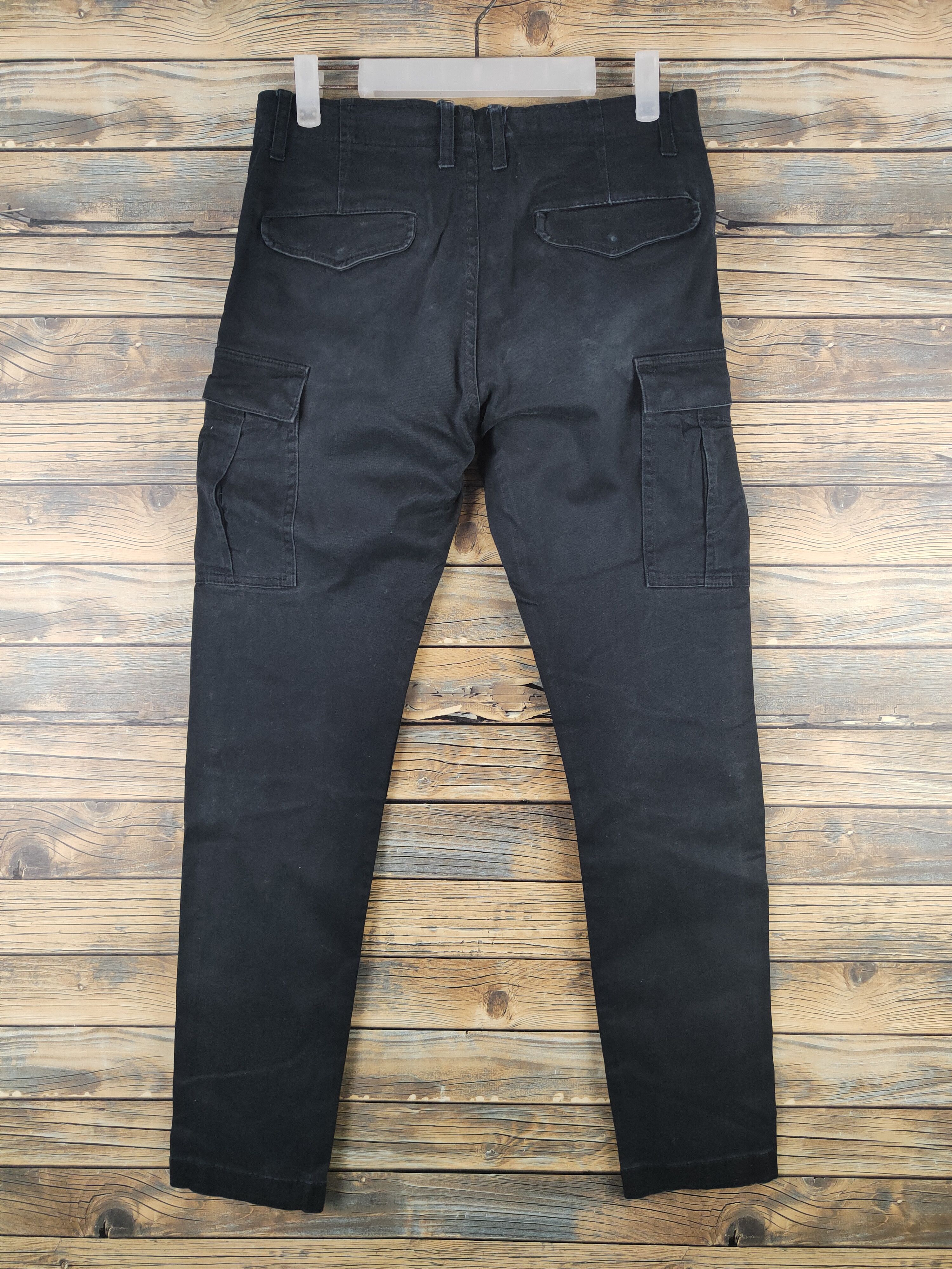 Japanese Brand DL Back Number Black Multipocket Cargo Pants #46-287T Size US 30 / EU 46 - 7 Thumbnail
