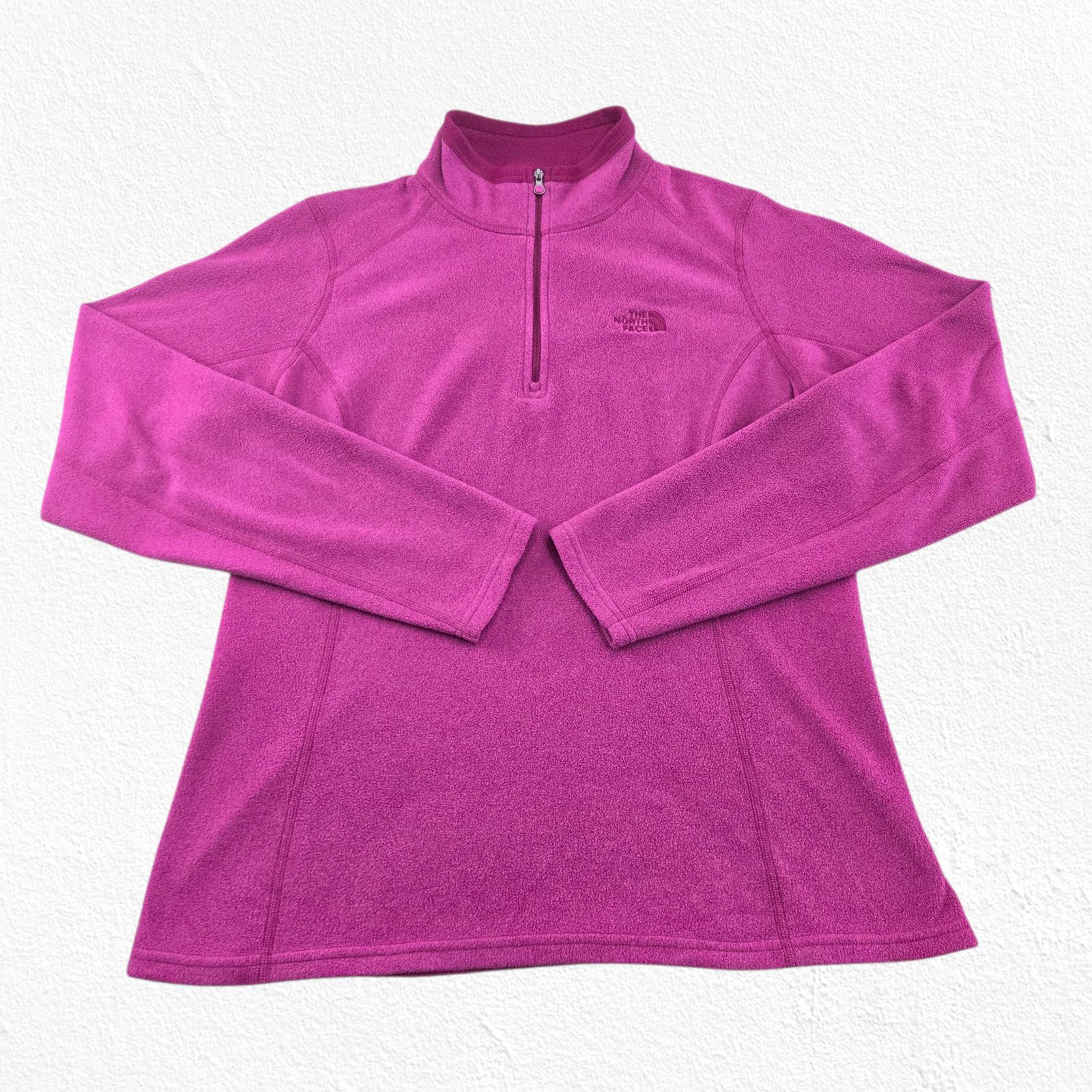 The North Face North Face Pink Quarter Zip Pullover Fleece Size Large Size L / US 10 / IT 46 - 2 Thumbnail